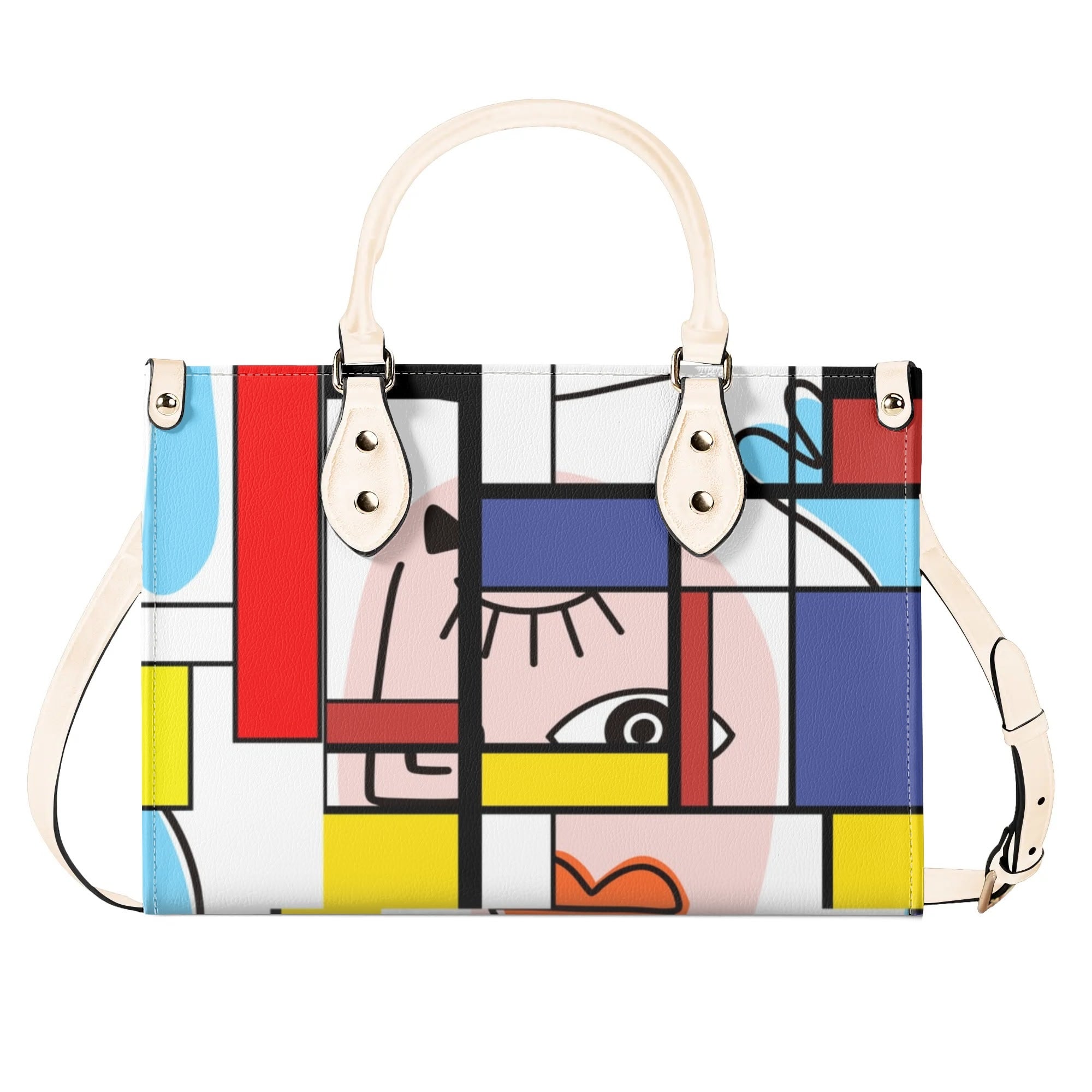 Kate McEnroe New York Mondrian Boho Evil Eye Patchwork SatchelHandbagsN4648VVY - 4