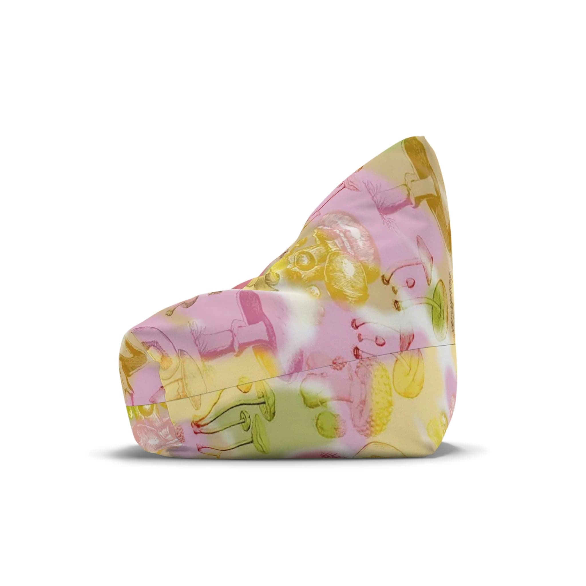 Kate McEnroe New York Mushroom in Pink and Yellow Bean Bag Chair CoverBean Bag Chair Covers11994195477840582544