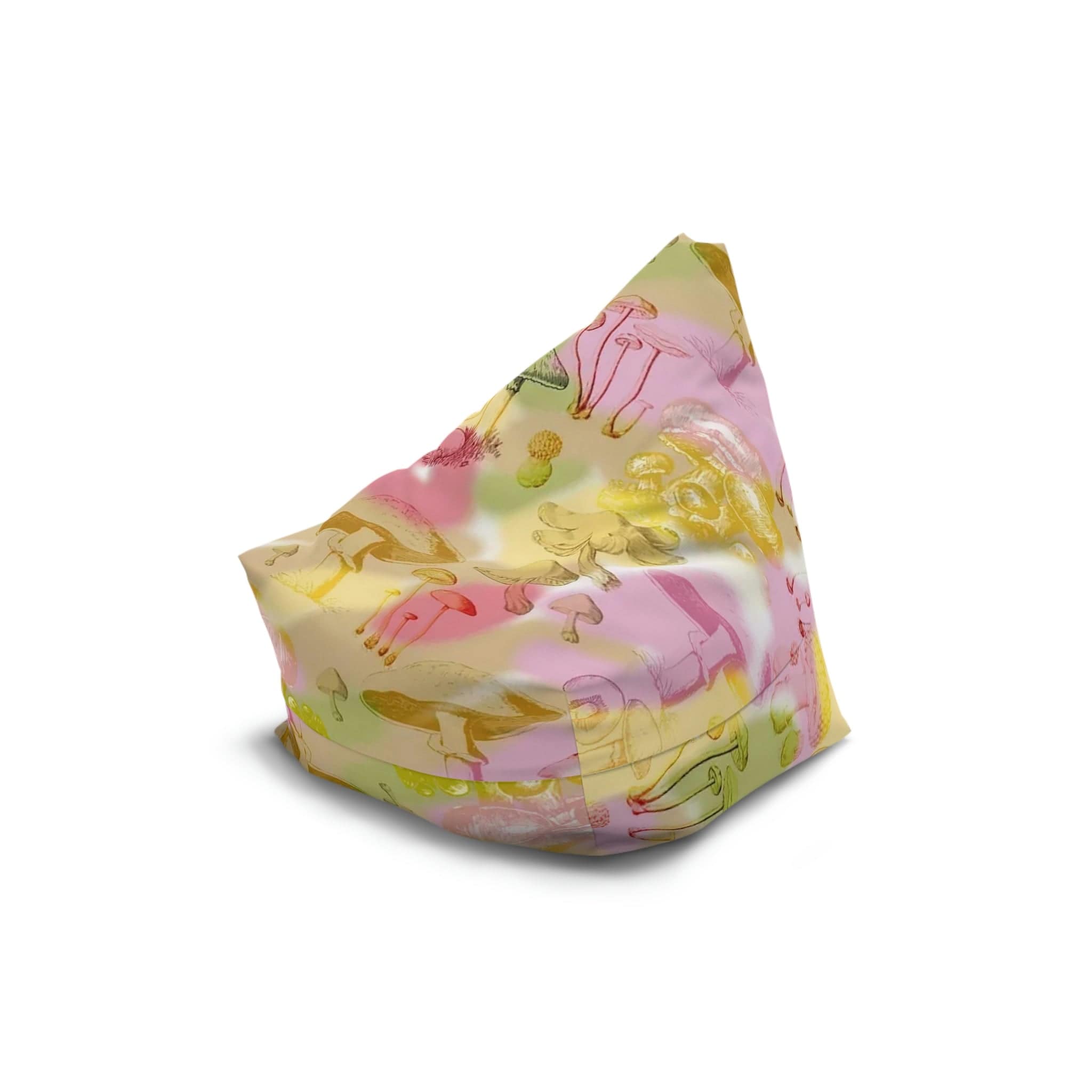 Kate McEnroe New York Mushroom in Pink and Yellow Bean Bag Chair CoverBean Bag Chair Covers11994195477840582544