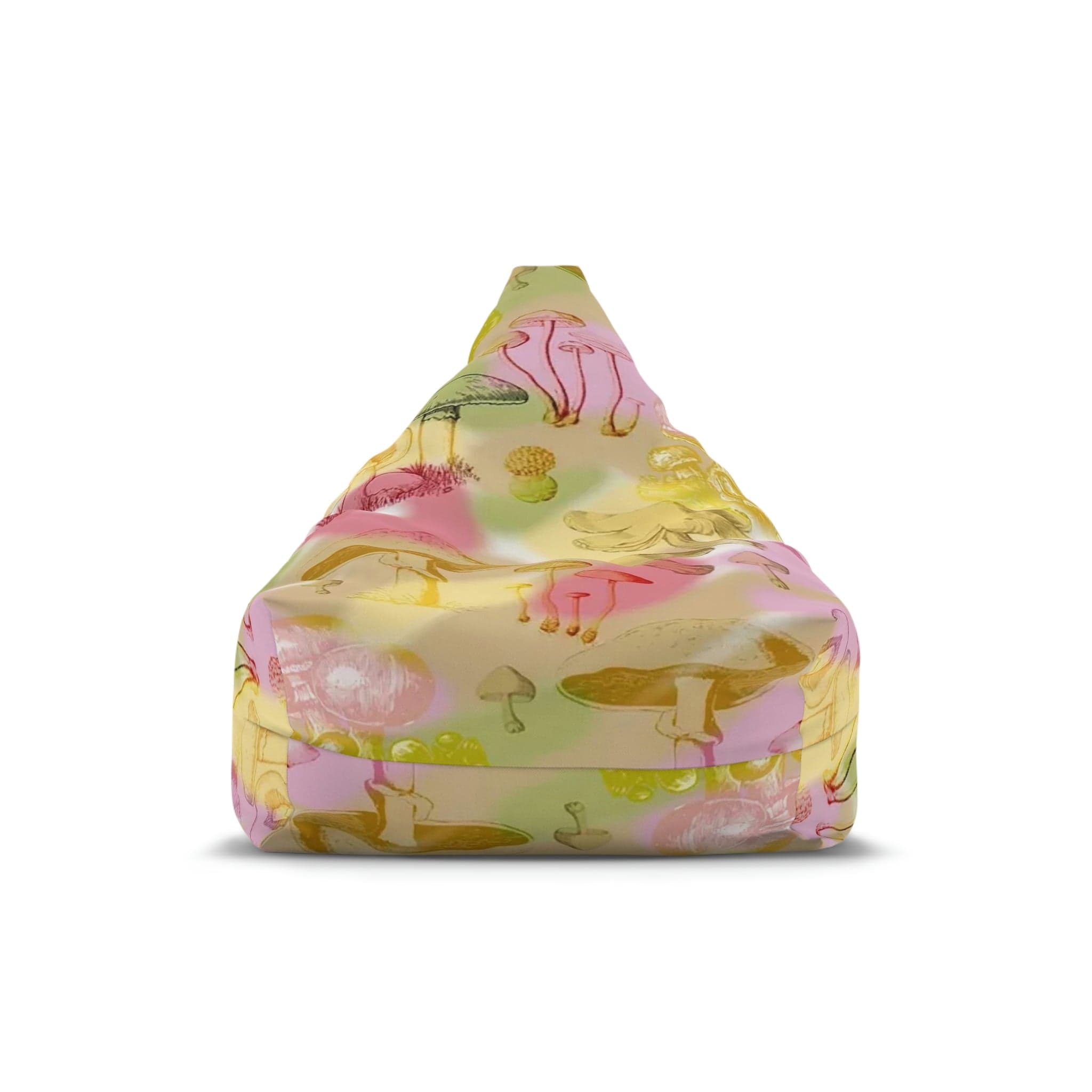 Kate McEnroe New York Mushroom in Pink and Yellow Bean Bag Chair CoverBean Bag Chair Covers11994195477840582544