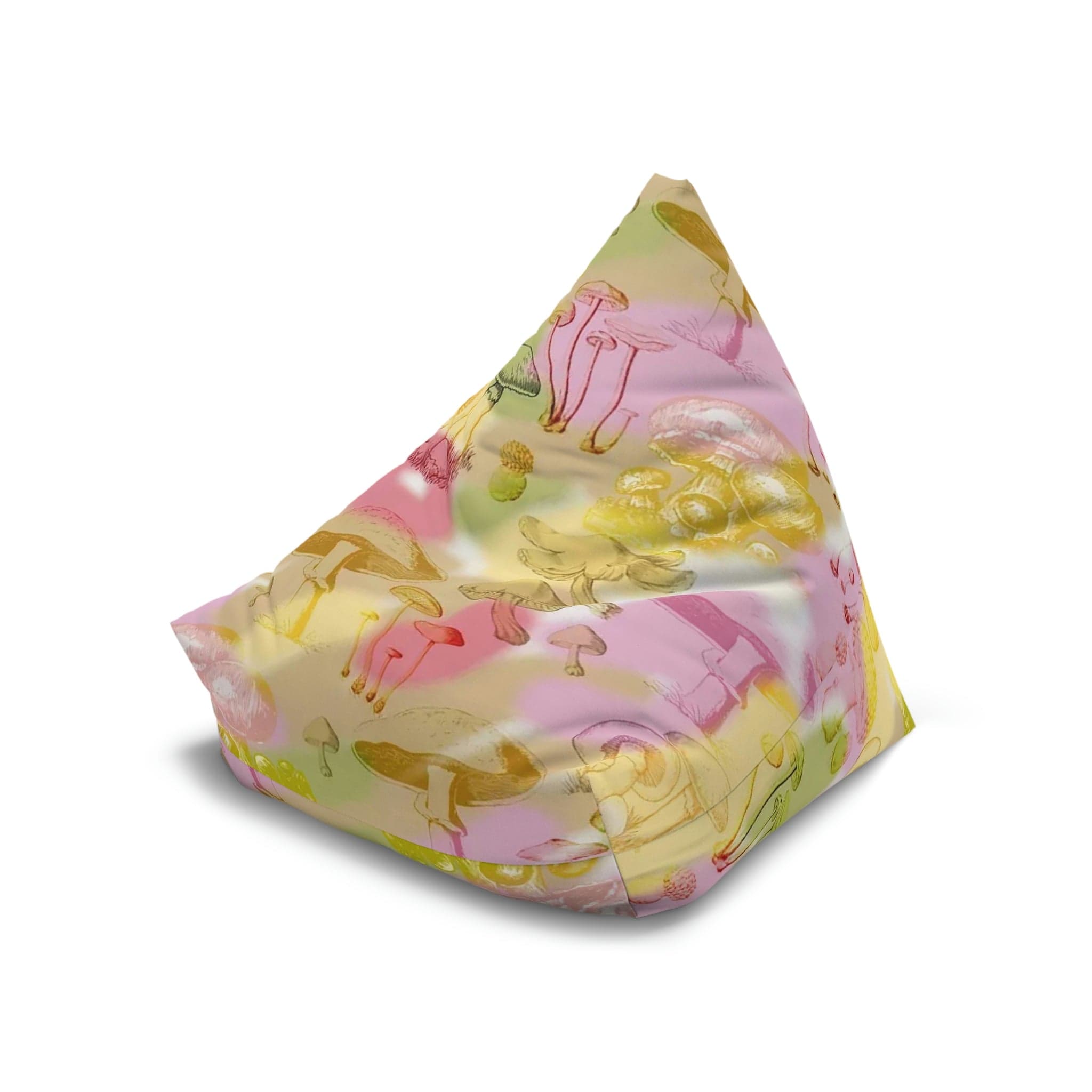 Kate McEnroe New York Mushroom in Pink and Yellow Bean Bag Chair CoverBean Bag Chair Covers59043449642566828038