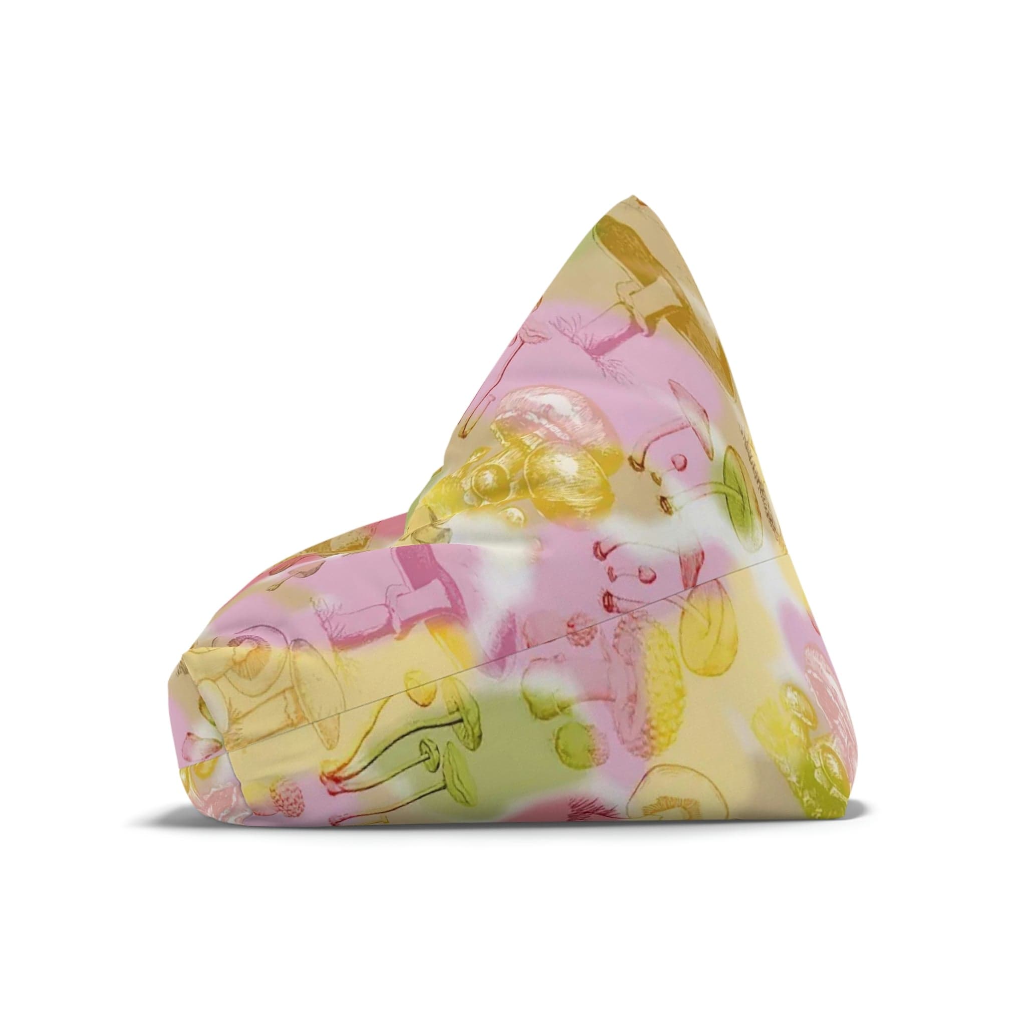 Kate McEnroe New York Mushroom in Pink and Yellow Bean Bag Chair CoverBean Bag Chair Covers59043449642566828038