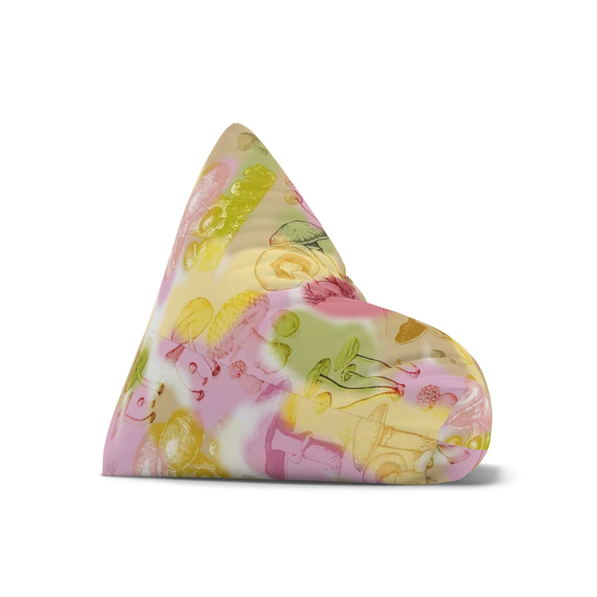 Kate McEnroe New York Mushroom in Pink and Yellow Bean Bag Chair CoverBean Bag Chair Covers59043449642566828038
