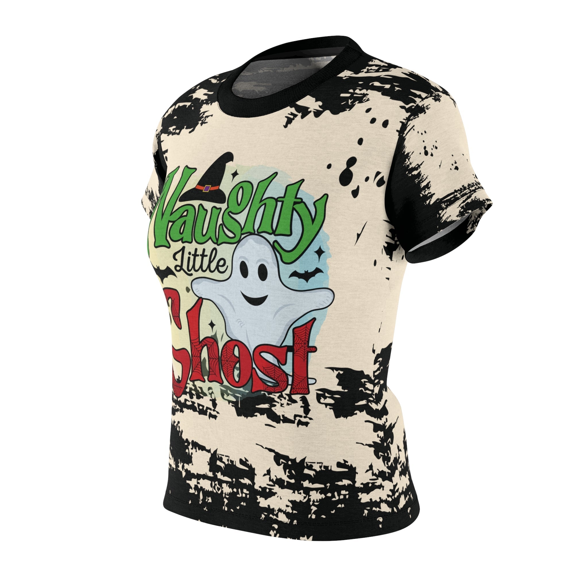 Kate McEnroe New York Naughty Little Ghost Halloween Tee, Fun Retro Graphic Shirt, Spooky Kitsch Halloween Top, Vintage - Inspired Ghost T-ShirtT-Shirts3549434195
