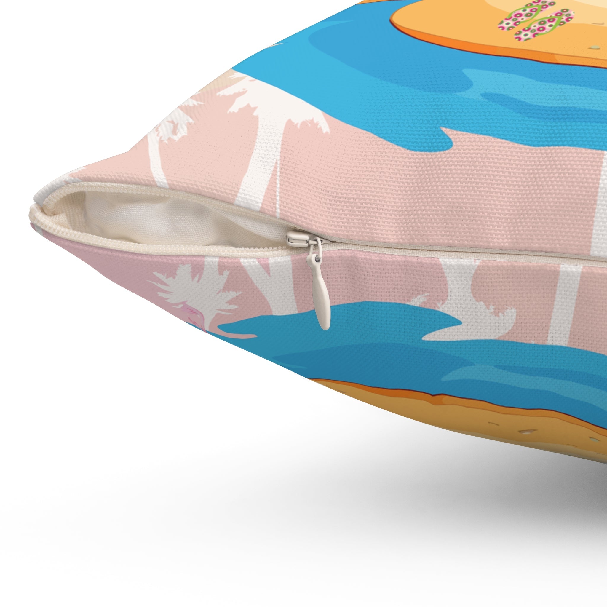 Kate McEnroe New York Palm Springs Atomic Cat Throw Pillow, Retro Flamingo Island Cushion, Mid Century Modern Summer Lounge AccentThrow Pillows20277343611292954665