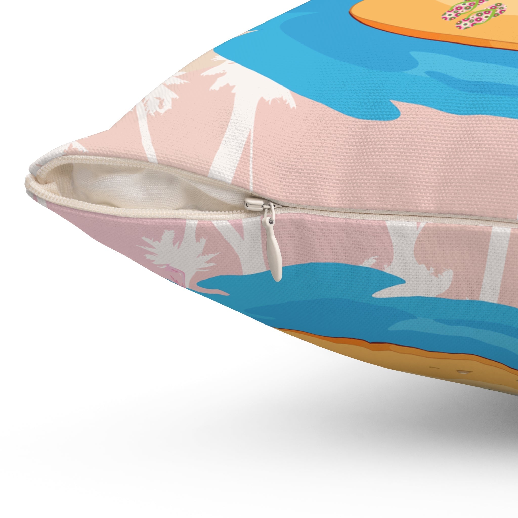 Kate McEnroe New York Palm Springs Atomic Cat Throw Pillow, Retro Flamingo Island Cushion, Mid Century Modern Summer Lounge AccentThrow Pillows20277343611292954665