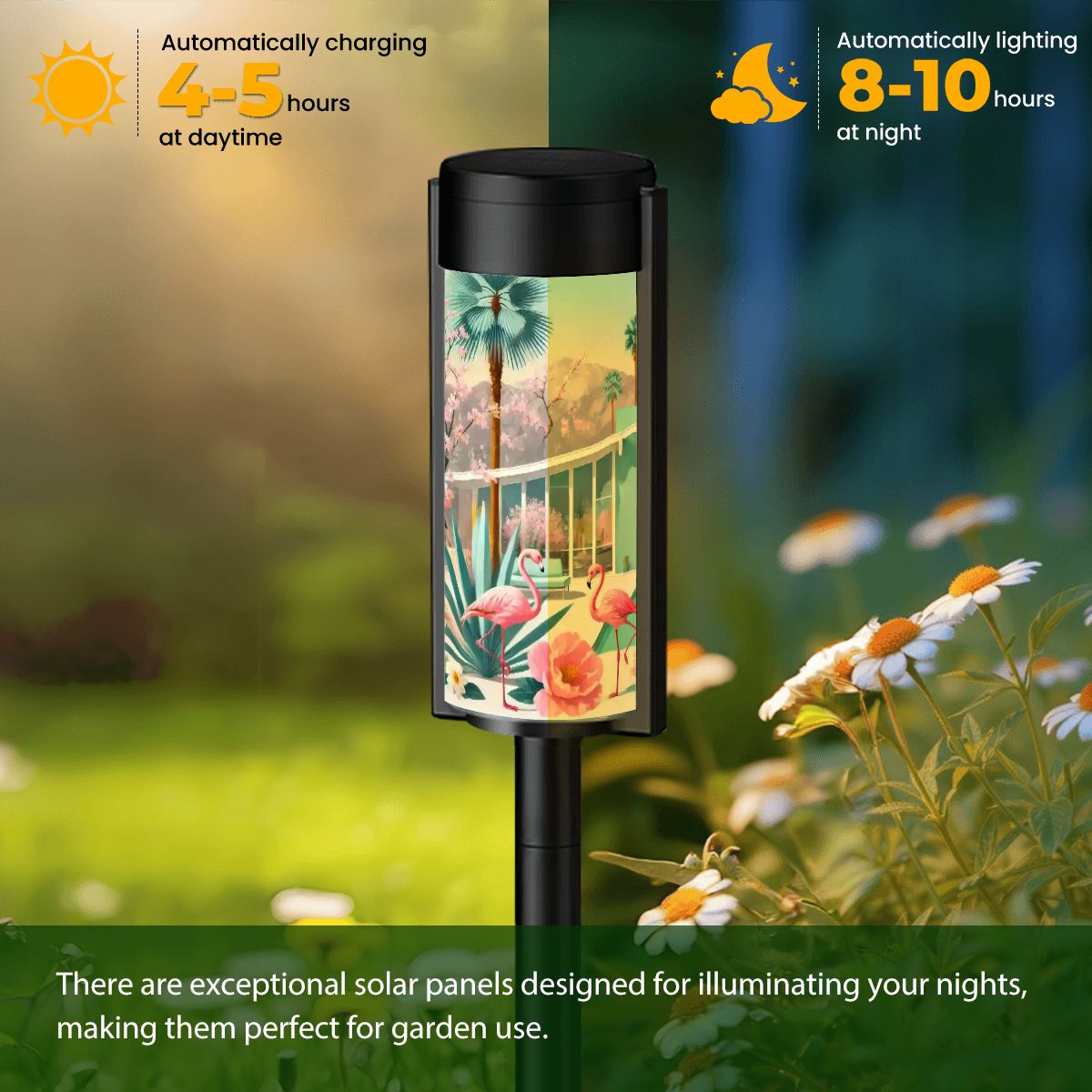 Kate McEnroe New York Palm Springs Flamingo Retro Mid Century Modern Solar Garden LightSolar Garden Stake LightsAUUj2Fu6ak