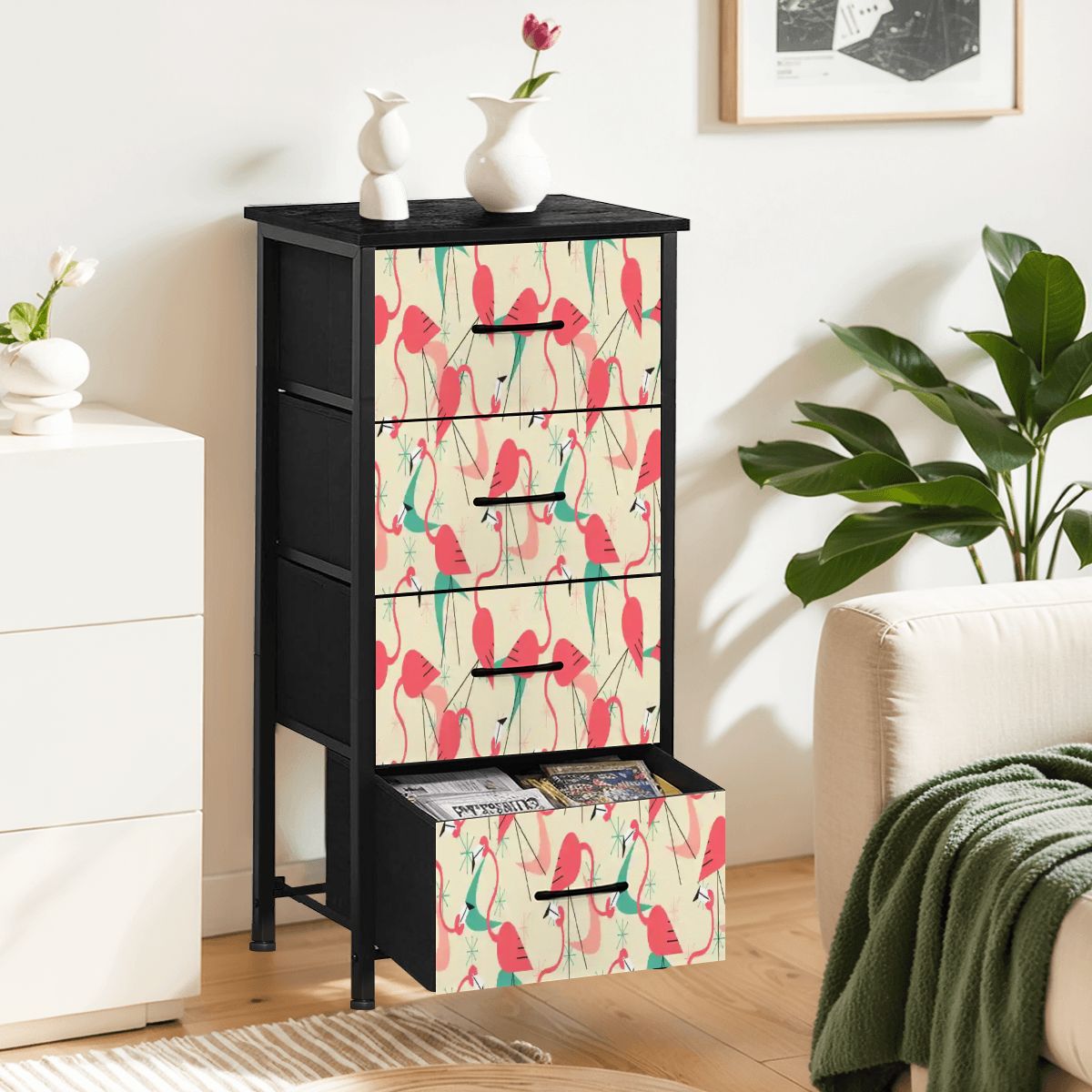 Kate McEnroe New York Palm Springs MCM Pink Flamingo Kitsch DresserDressersaiFTcATImF