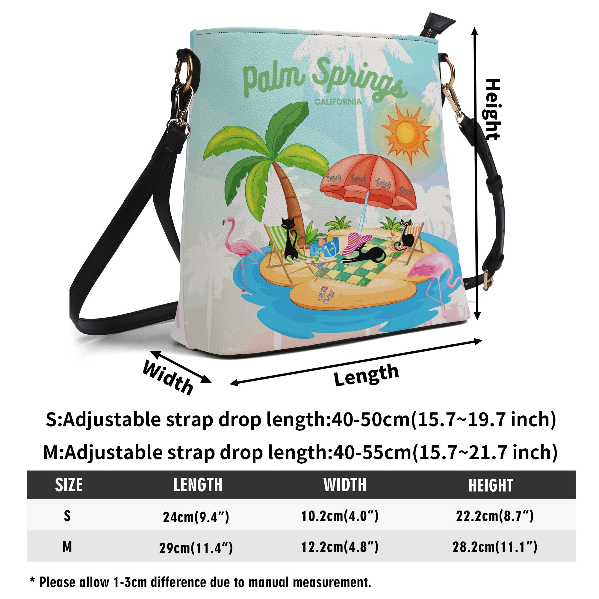 Kate McEnroe New York Palm Springs Mid Century Crossbody Bag, Retro 50s Beach Island Cats Purse, Kitschy Flamingo Summer Shoulder BagHandbagsN2MZKV4N - 1