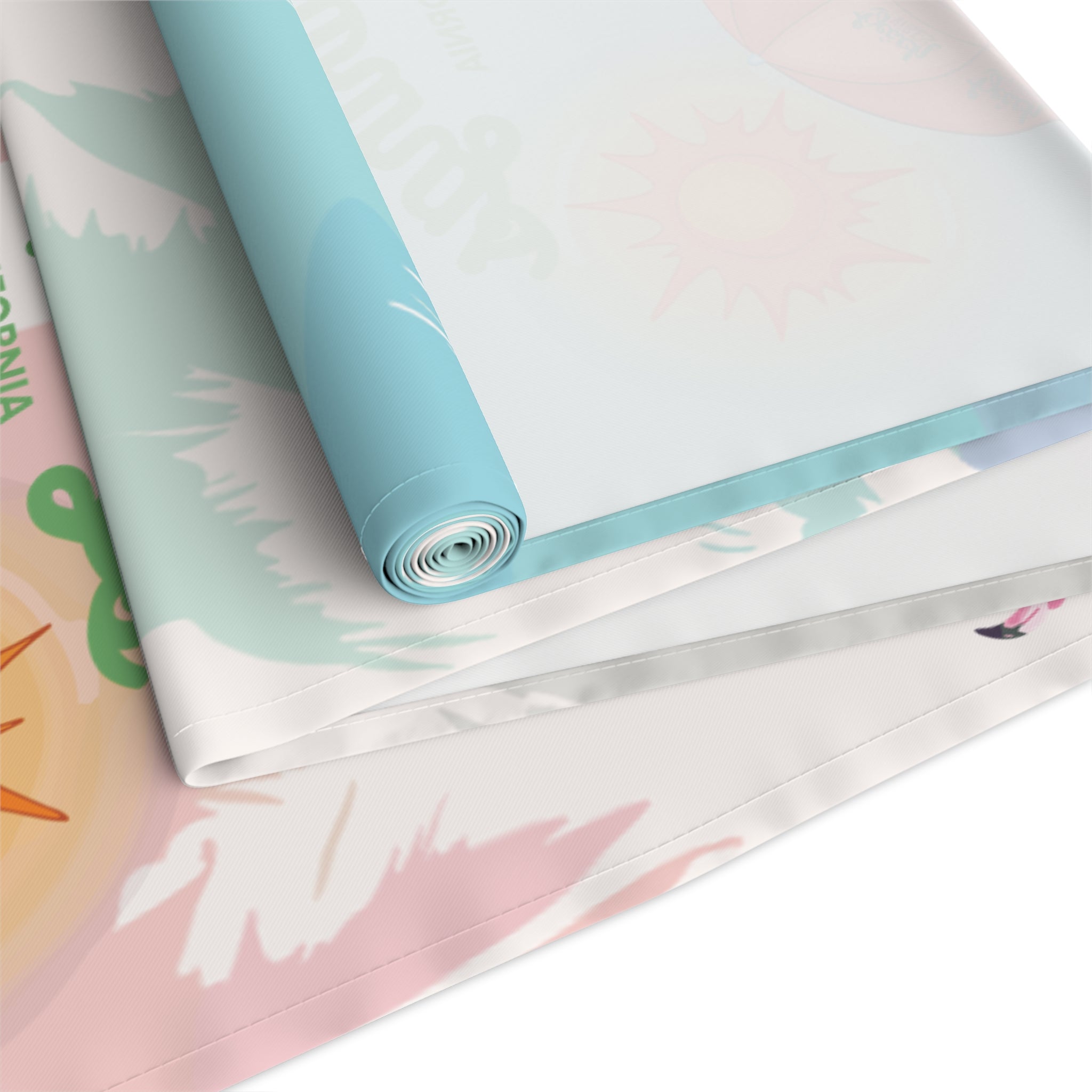 Kate McEnroe New York Palm Springs Mid Century Table Runner, Retro Tropical Beach Dining Accent, 50s Flamingo MCM DecorTable Runners18571732773356209916