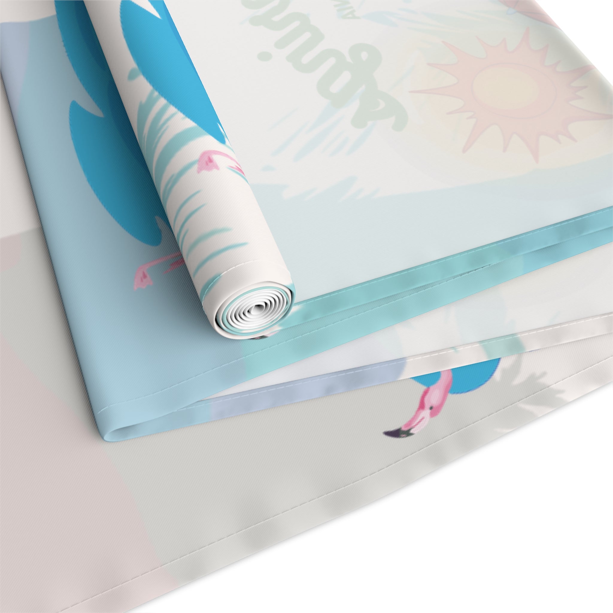 Kate McEnroe New York Palm Springs Mid Century Table Runner, Retro Tropical Beach Dining Accent, 50s Flamingo MCM DecorTable Runners18571732773356209916