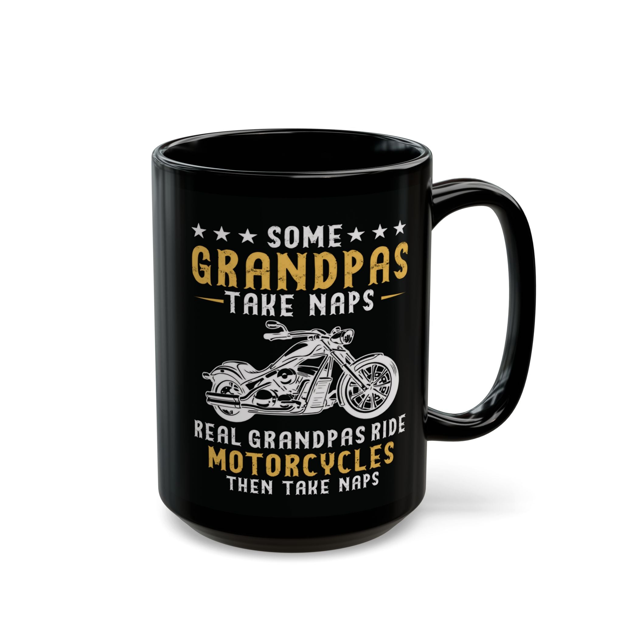 Kate McEnroe New York Personalized Biker Grandpa Mug, Fathers day, Birthday Gift, Real Grandpas Ride Motorcycles Then Take Naps, Funny Biker Granddad GiftMugs21276809137804552685