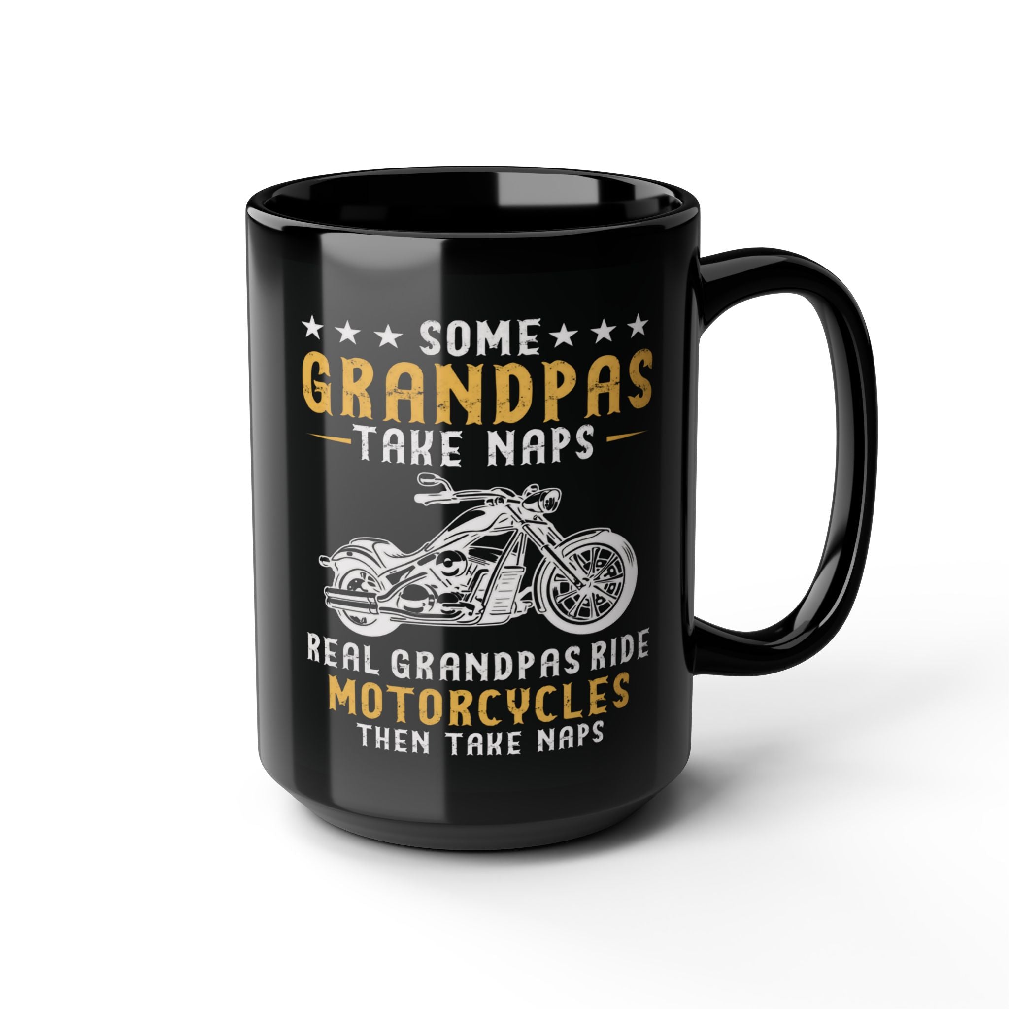 Kate McEnroe New York Personalized Biker Grandpa Mug, Fathers day, Birthday Gift, Real Grandpas Ride Motorcycles Then Take Naps, Funny Biker Granddad GiftMugs21276809137804552685
