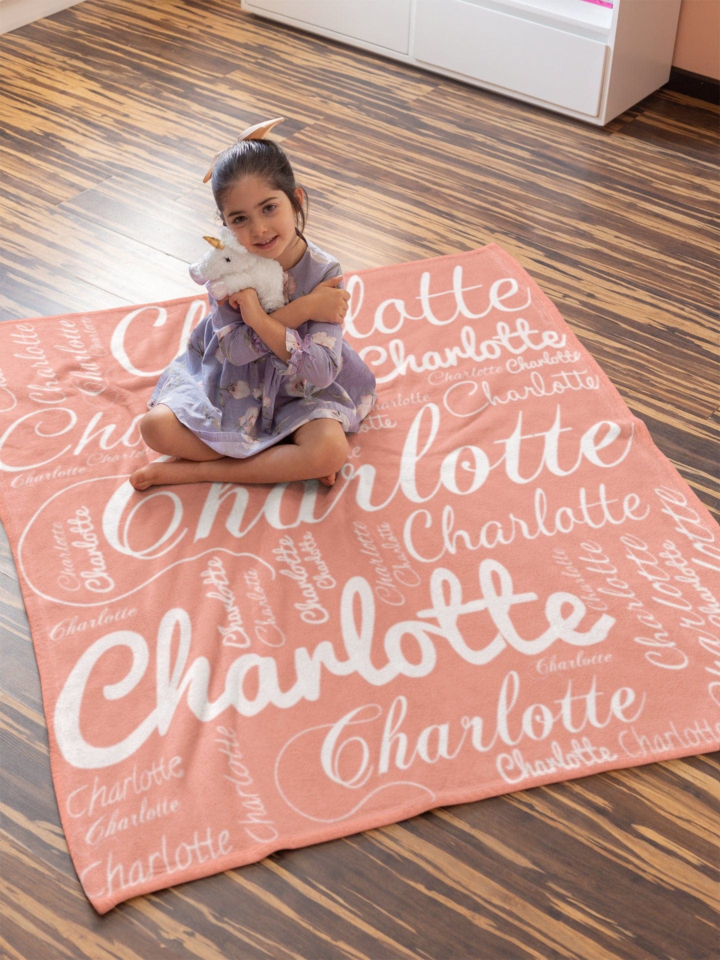 Kate McEnroe New York Personalized Blanket For Kids and Adults, Customizable Velveteen Minky Fabric Throw Blankie, 50 x 60 Name Blanket Gift for Her, Gift for HimBlankets1 Sided Print 40×30
