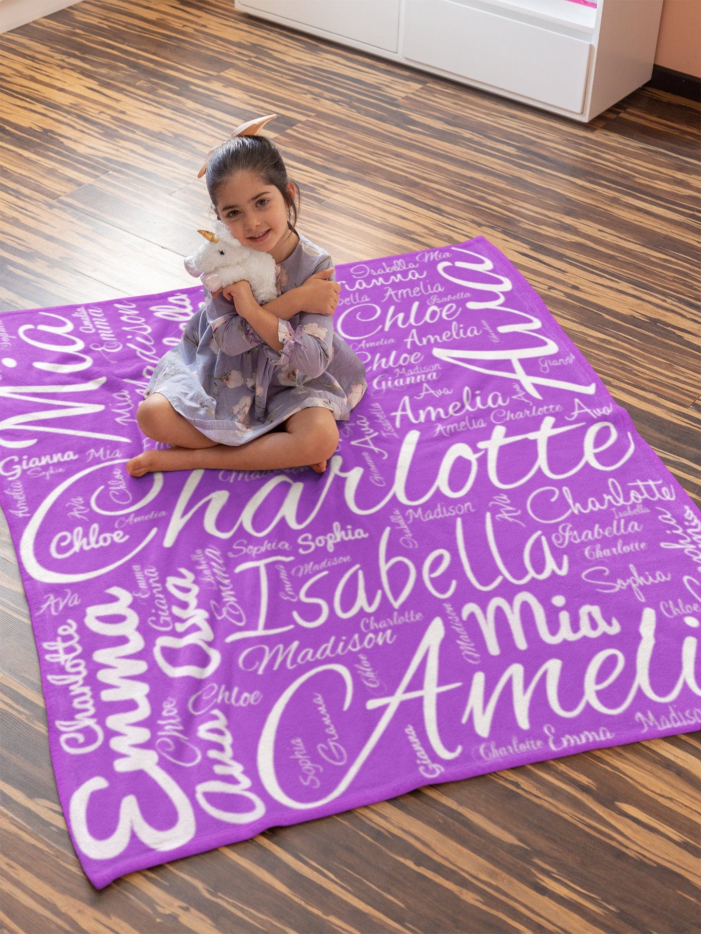 Kate McEnroe New York Personalized Blanket For Kids and Adults, Customizable Velveteen Minky Fabric Throw Blankie, 50 x 60 Name Blanket Gift for Her, Gift for HimBlankets1 Sided Print 40×30