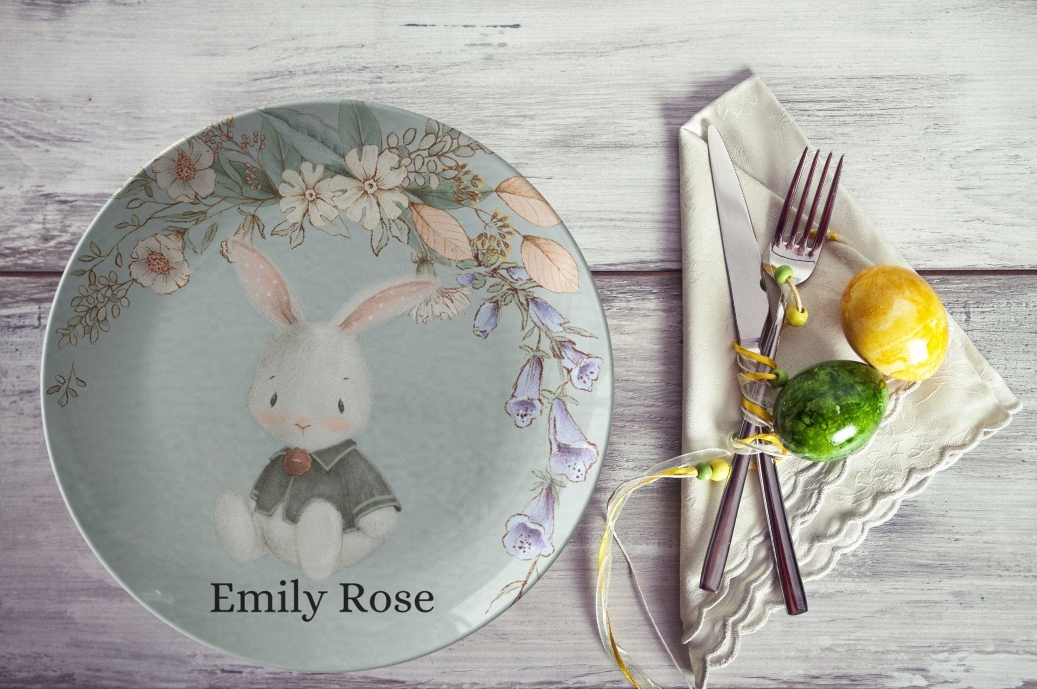 Kate McEnroe New York Personalized Easter Bunny Kids Name PlatePlates9820SINGLE