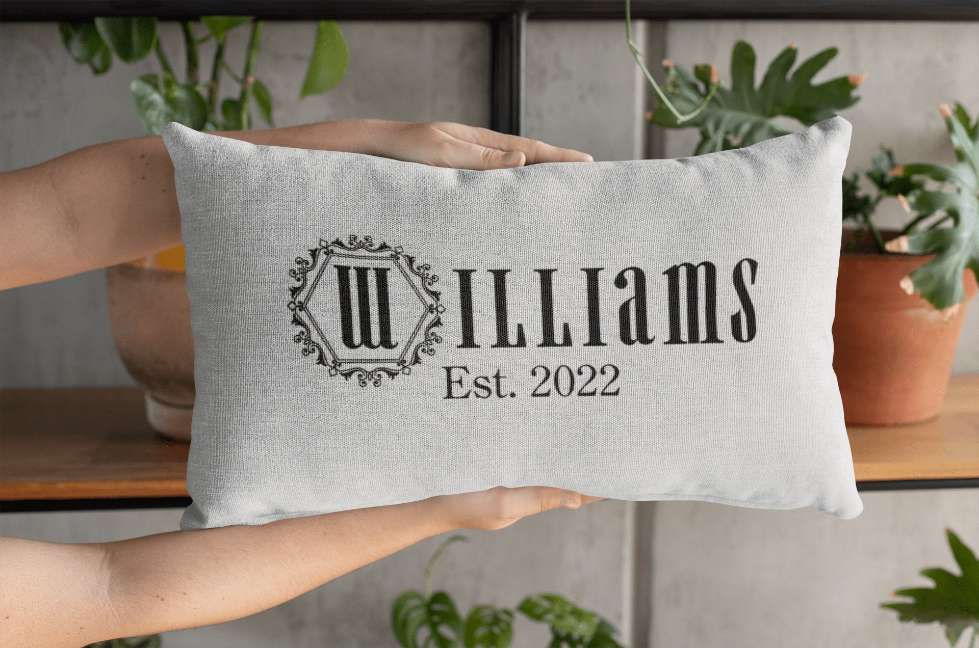 Kate McEnroe New York Personalized Family Name Lumbar Throw PillowLumbar Pillows32009263102170508225