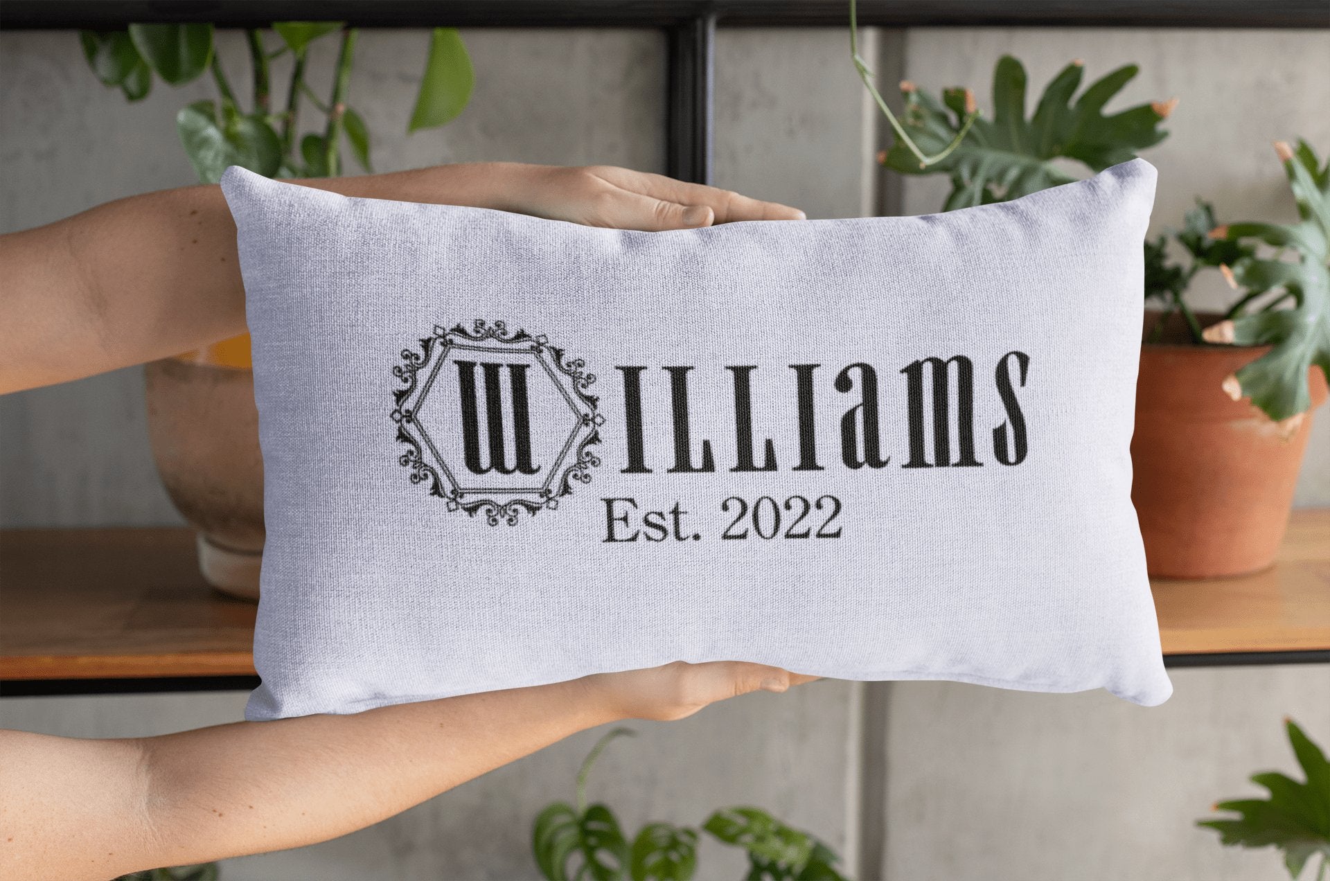 Kate McEnroe New York Personalized Family Name Lumbar Throw PillowLumbar Pillows32009263102170508225