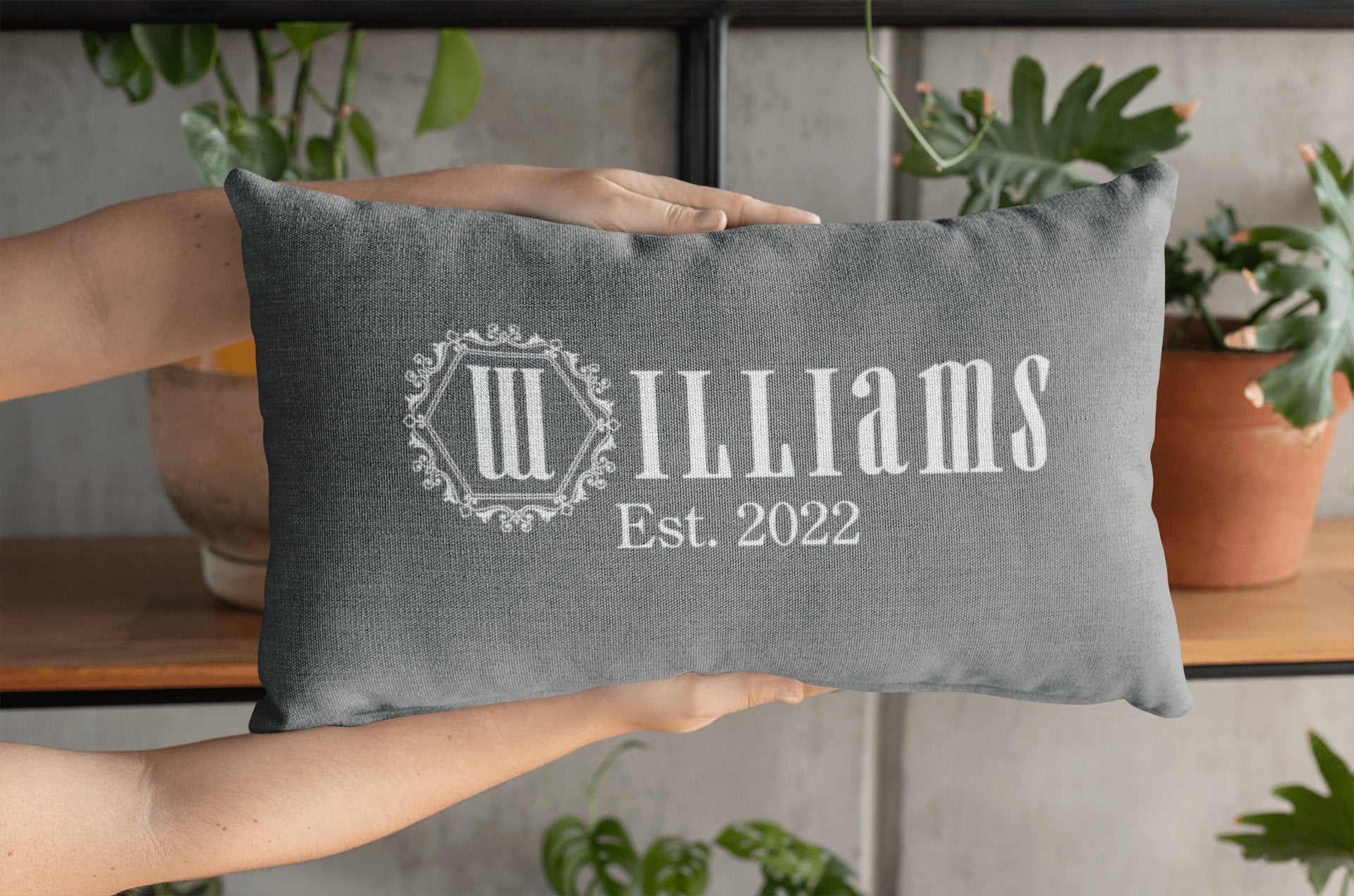 Kate McEnroe New York Personalized Family Name Lumbar Throw PillowLumbar Pillows32009263102170508225