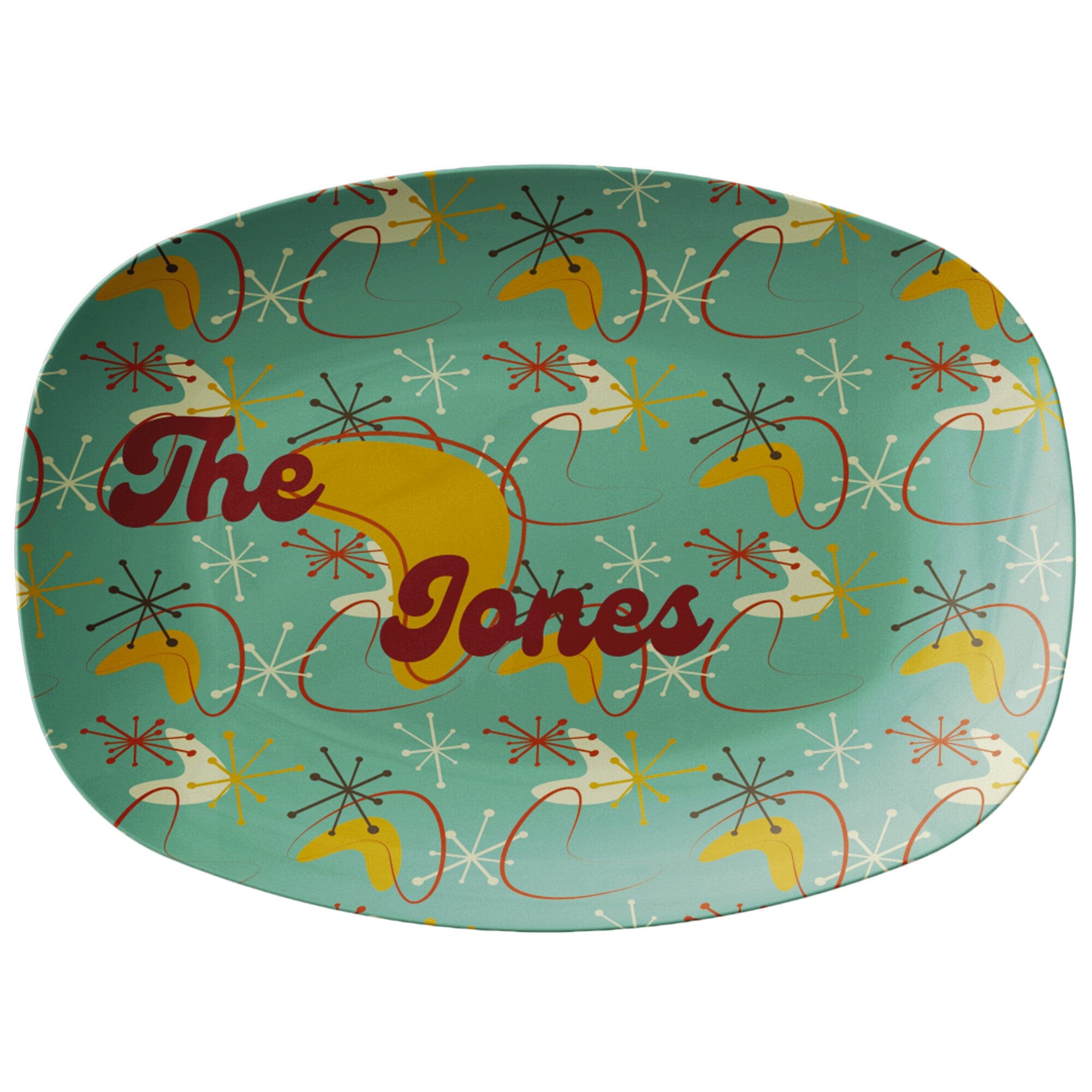 Kate McEnroe New York Personalized Mid Century Modern Serving PlatterServing Platters9727