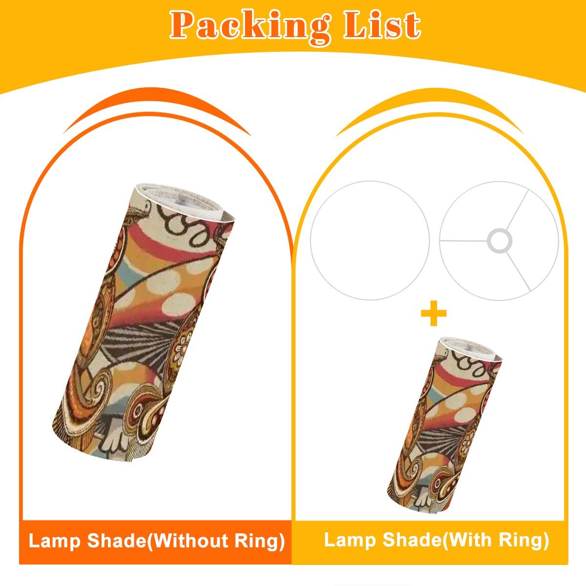 Kate McEnroe New York Psychedelic Owl Mushroom Drum Lampshade, Retro 1970s Boho DecorLamp Shades6G3JpSW14A