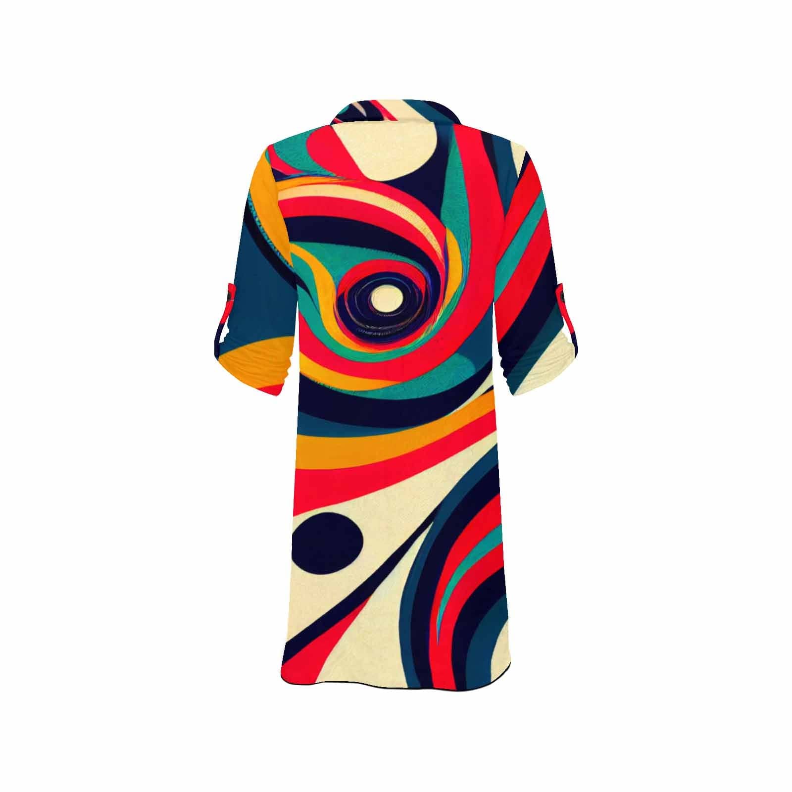 Kate McEnroe New York Psychedelic Retro Shirt Dress Cover UpDressesDG1492395DXH9080D