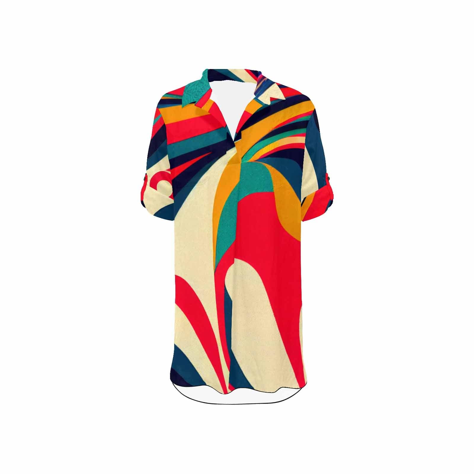 Kate McEnroe New York Psychedelic Retro Shirt Dress Cover UpDressesDG1492395DXH9080D