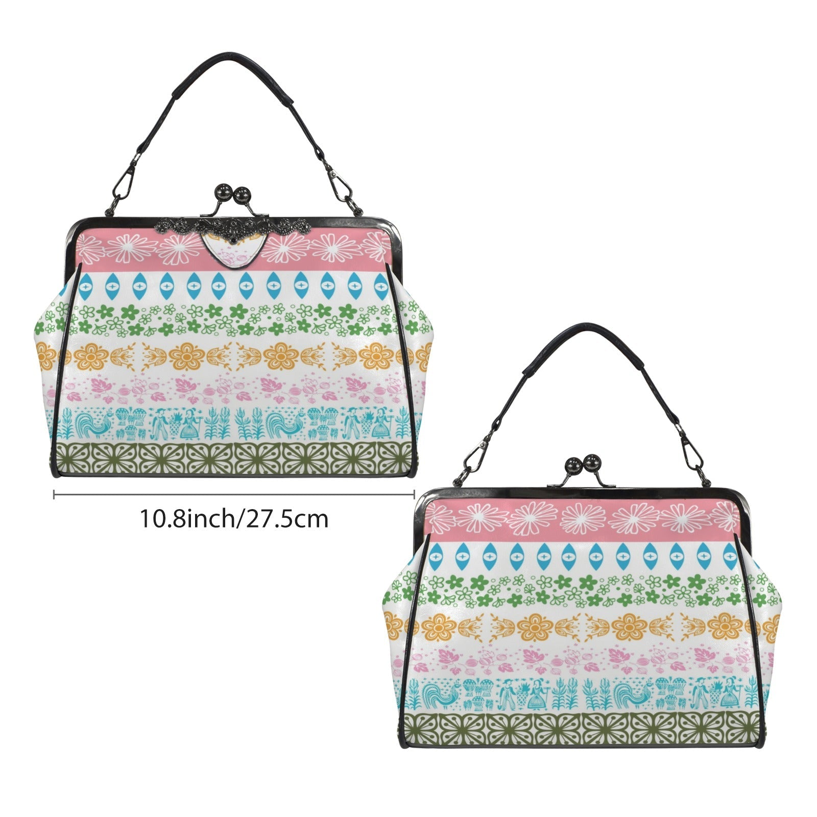 Kate McEnroe New York Pyrex Friendship Inspired Kiss Lock Handbag Retro Kitschy BagCrossbody BagsD3276998