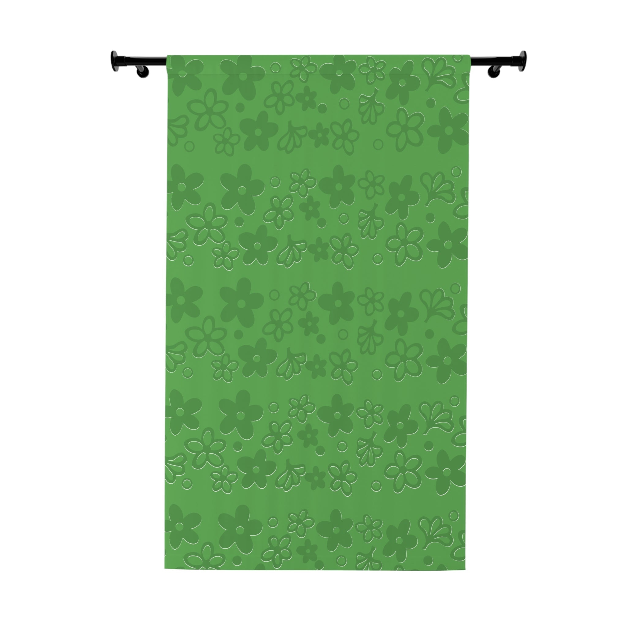 Kate McEnroe New York Pyrex Spring Blossom Green Blackout Curtain, Mid Century Modern Floral Drapery PanelWindow Curtains86449604600940818888