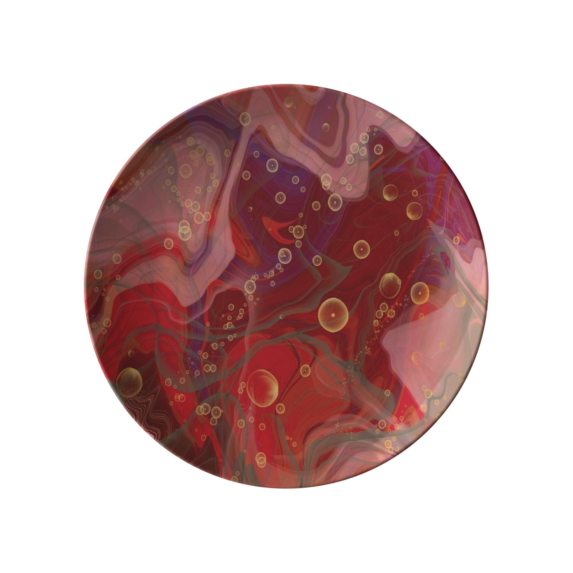 Kate McEnroe New York Red and Gold Marble Dinner PlatesPlatesP20 - MAR - RED - 33B4