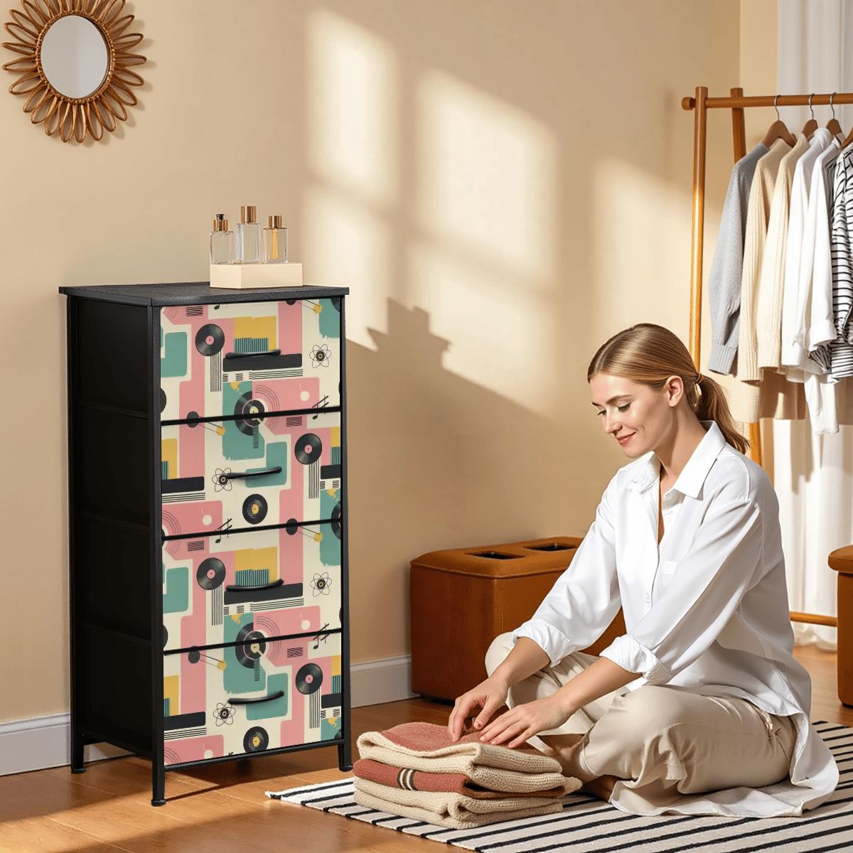 Kate McEnroe New York Retro 1950s Atomic Mid Century Modern Vinyl Record DresserDressersctSI5k4gwe