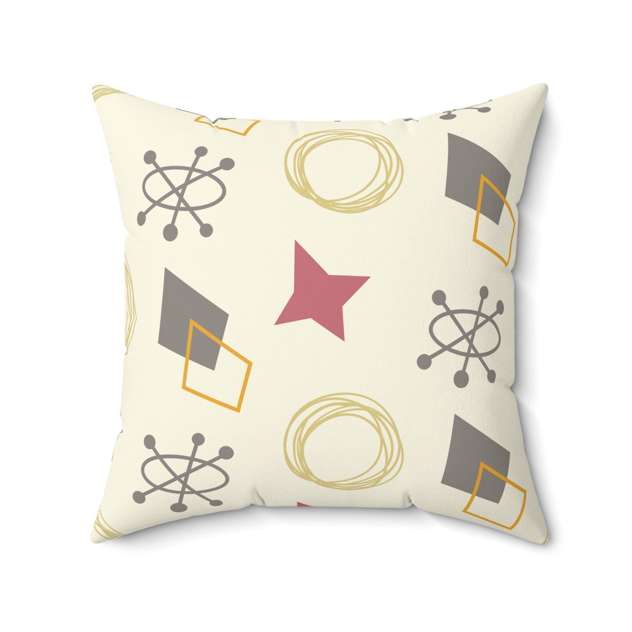 Kate McEnroe New York Retro 1950s Atomic Starburst, Boomerang, Sputnik Print Throw Pillows, Mid Century Modern Living Room & Bedroom Accent Pillows with InsertsThrow Pillows23462621042902722718