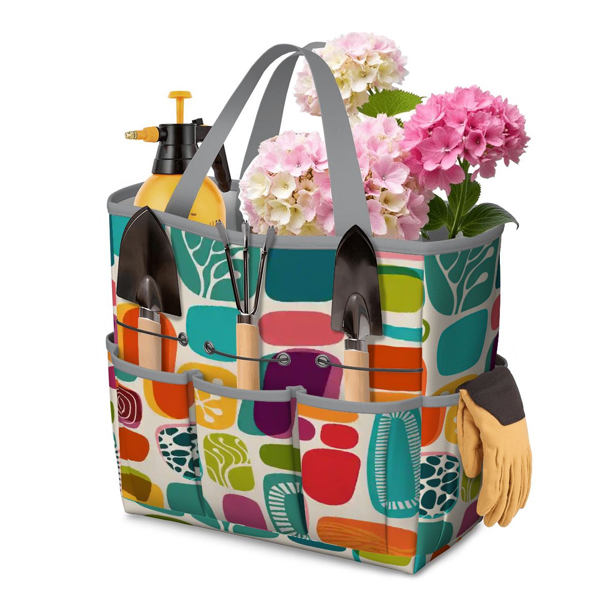 Kate McEnroe New York Retro 1950s Mid Century Modern Amoeba Abstract Garden Tool BagGarden Tool BaglA0posWAV5