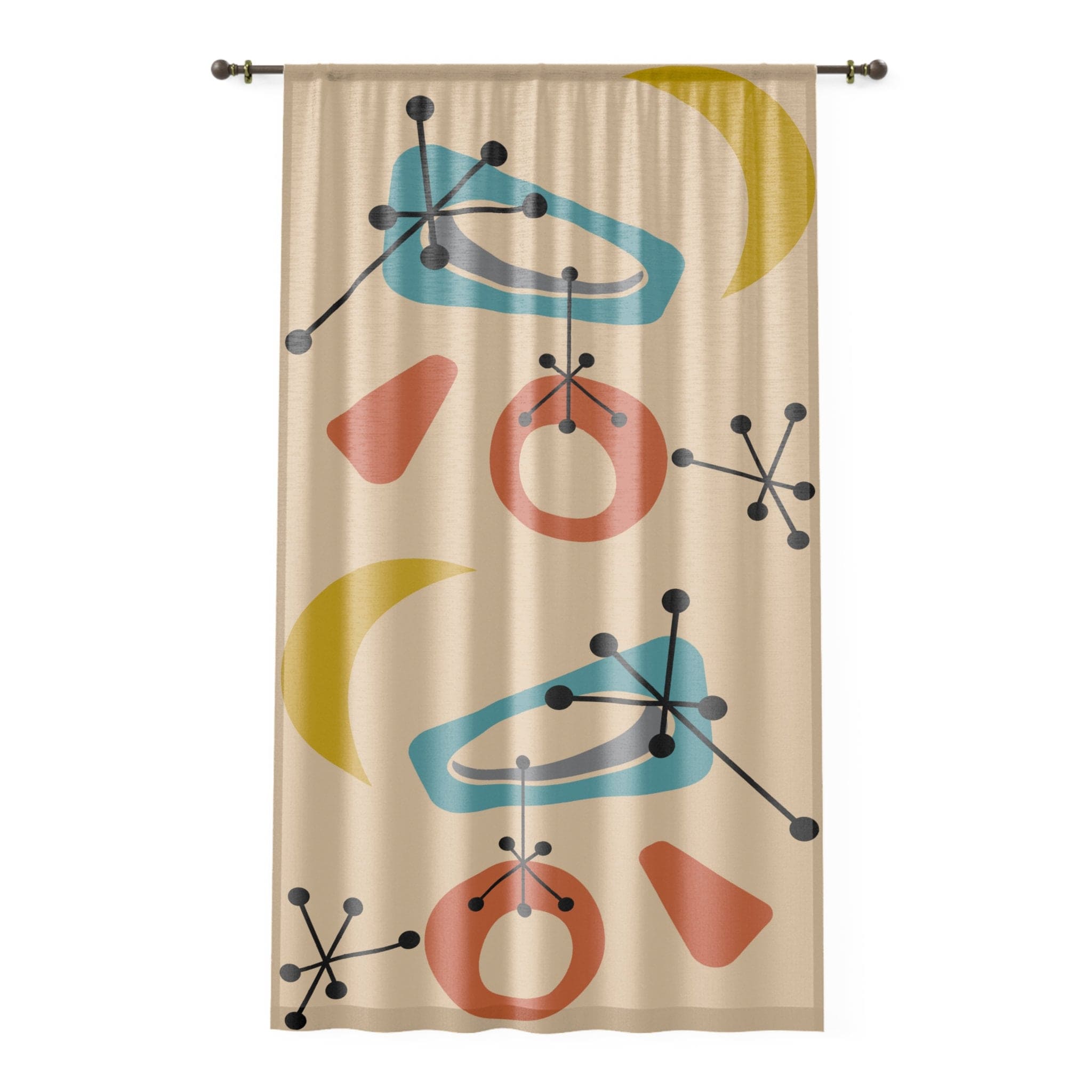 Kate McEnroe New York Retro 1950s Mid Century Modern Window CurtainsWindow Curtains50x84 - SinglePanel