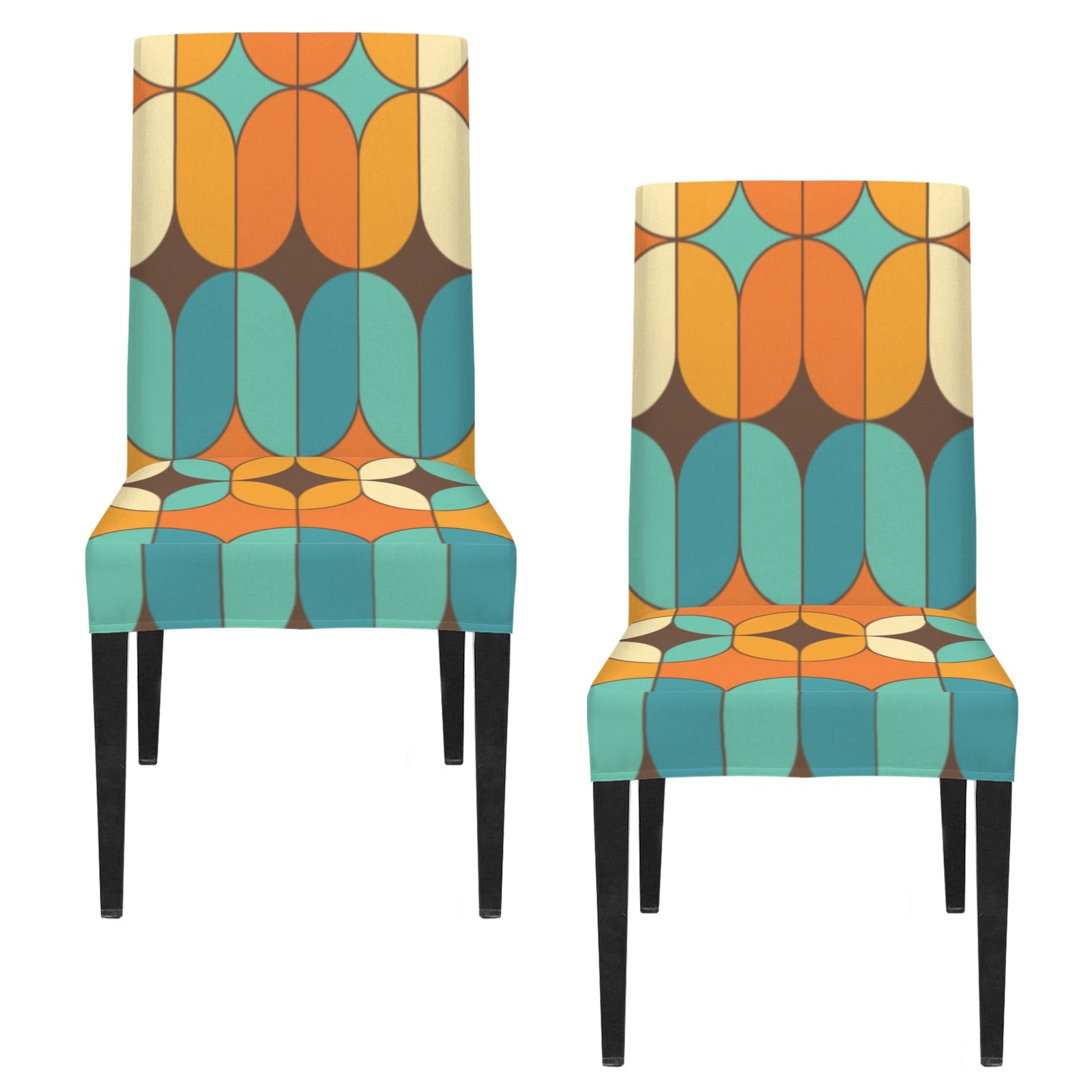 Kate McEnroe New York Retro 1960s Mod Geometric Dining Chair SlipcoversChair SlipcoversD3232999