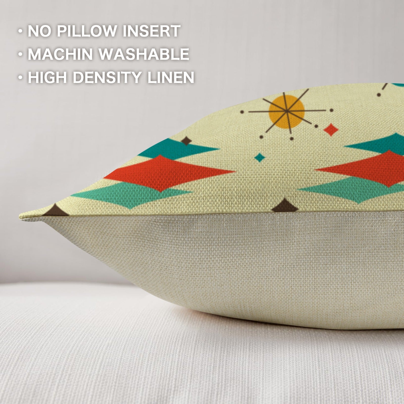 Kate McEnroe New York Retro 50s Christmas 18" Pillow Covers Set of 2, Mid Century Modern Holiday DecorThrow Pillow CoversD3242900