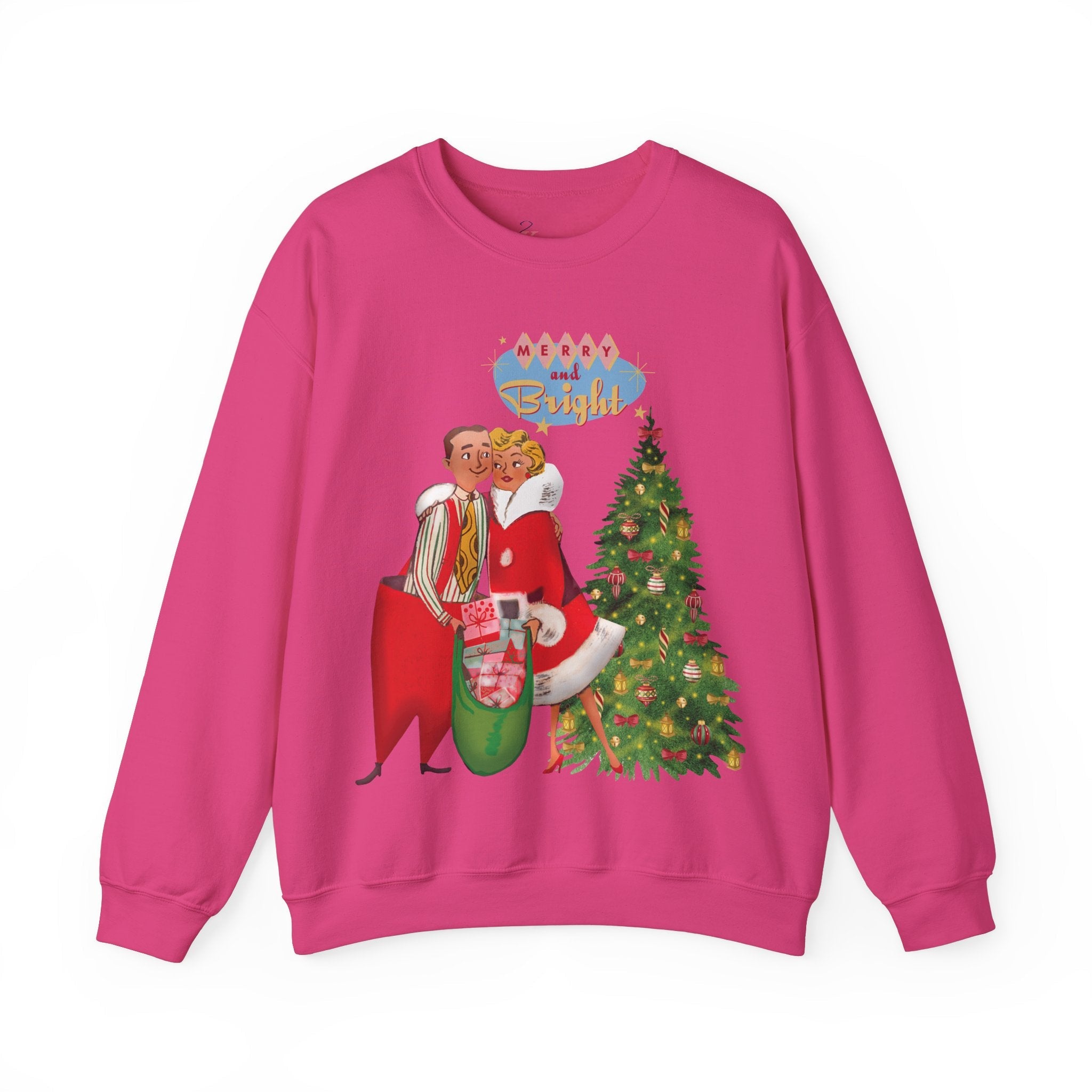 Kate McEnroe New York Retro 50s Kitsch Christmas Sweatshirt, Vintage Holiday Pullover, Mid Century Modern Festive ApparelSweatshirts49778097095563463339
