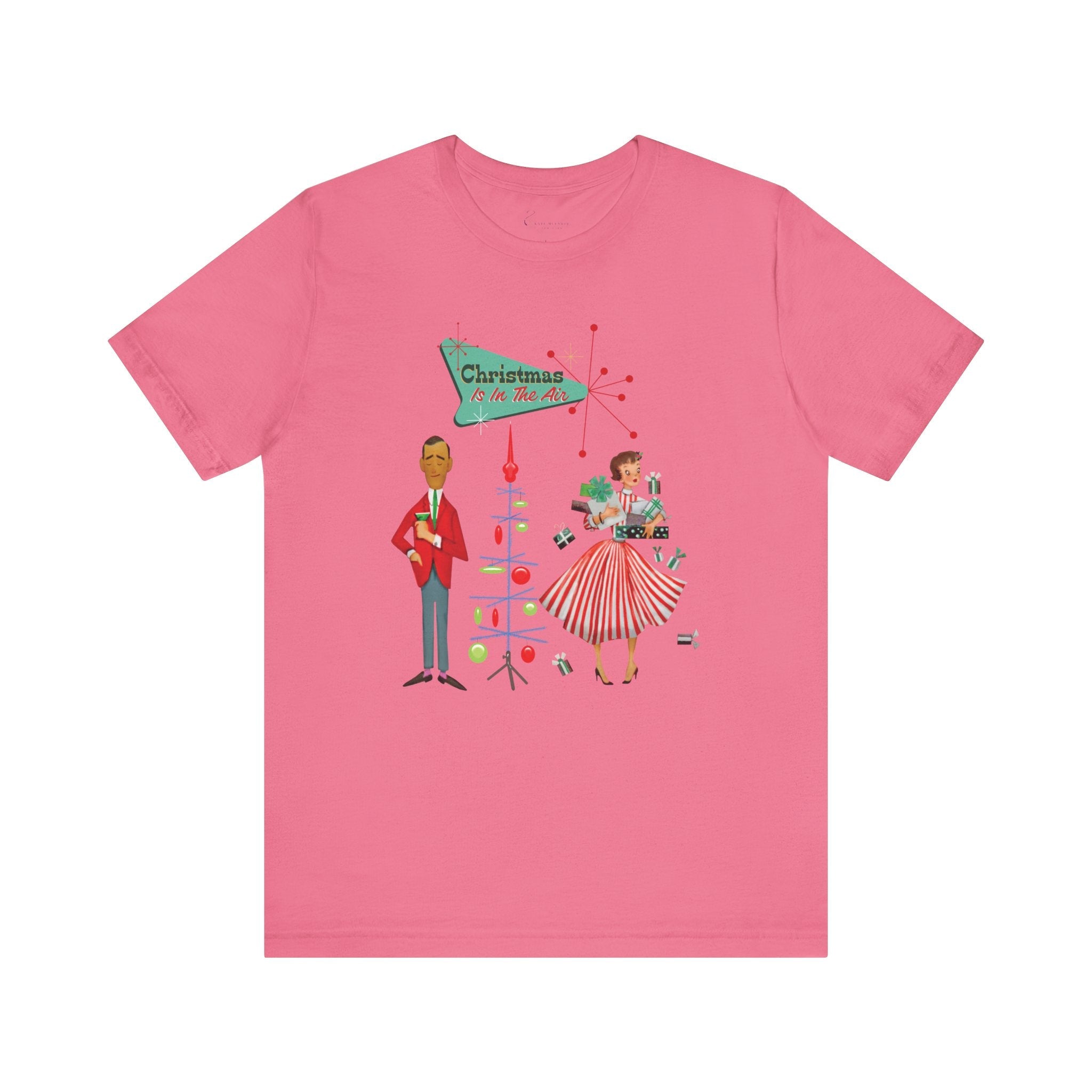 Kate McEnroe New York Retro 50s Kitsch Christmas T-Shirt, Vintage Holiday Style, Mid Century Modern Atomic TeeT-Shirts69087990720509898223