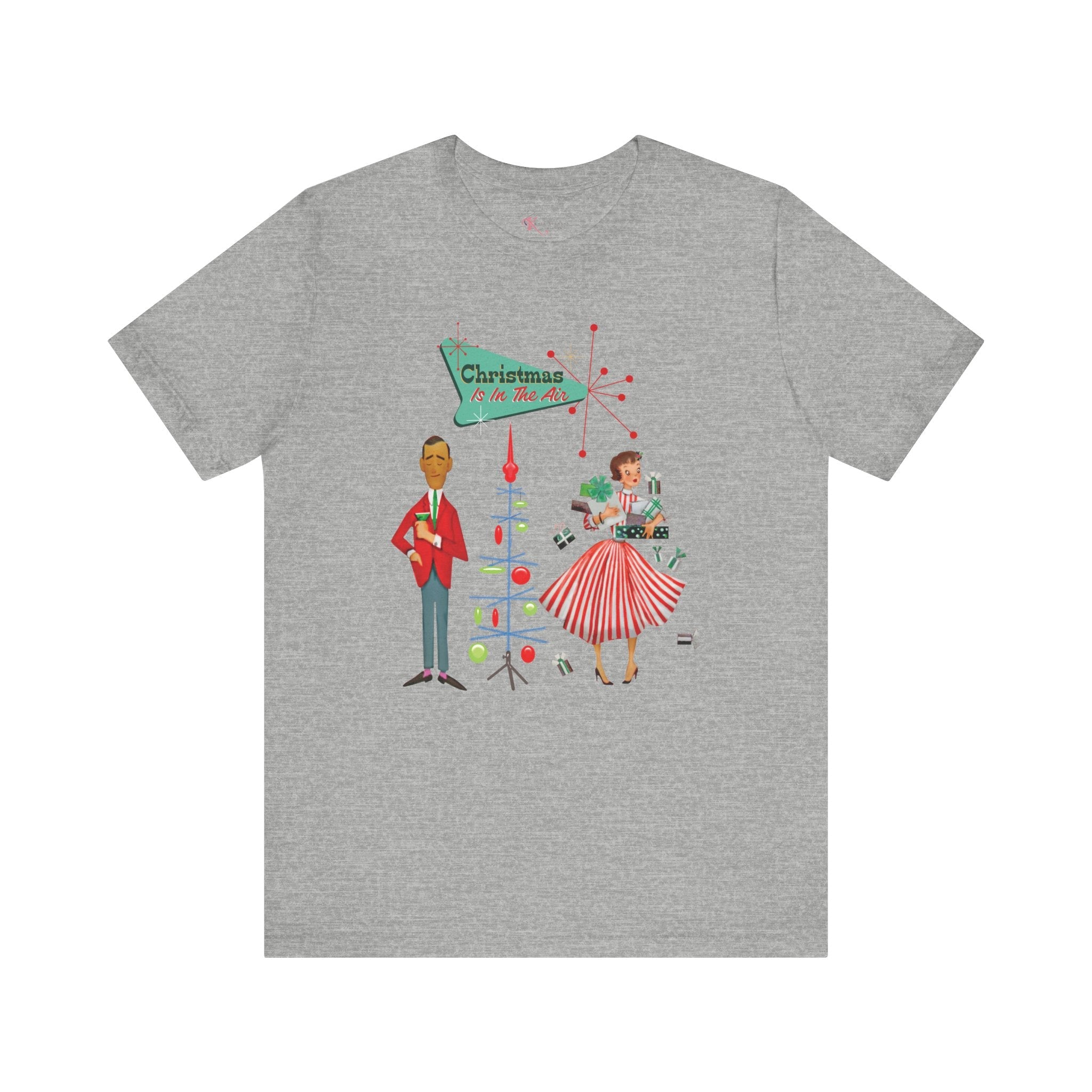 Kate McEnroe New York Retro 50s Kitsch Christmas T-Shirt, Vintage Holiday Style, Mid Century Modern Atomic TeeT-Shirts79478130060181674751