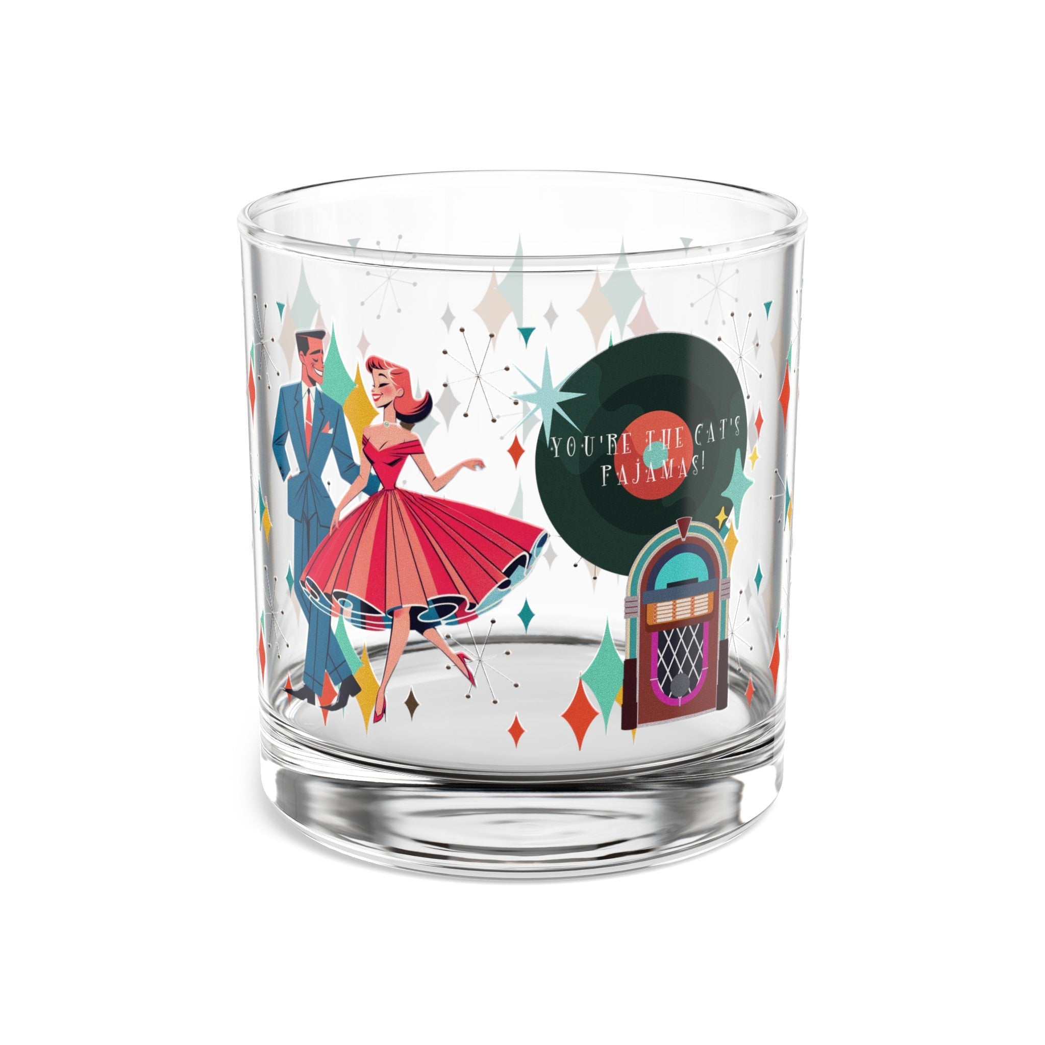 Kate McEnroe New York Retro 50s Kitschy Couple Mid Century Modern 10oz Rocks GlassCocktail Glasses48629018426669902857