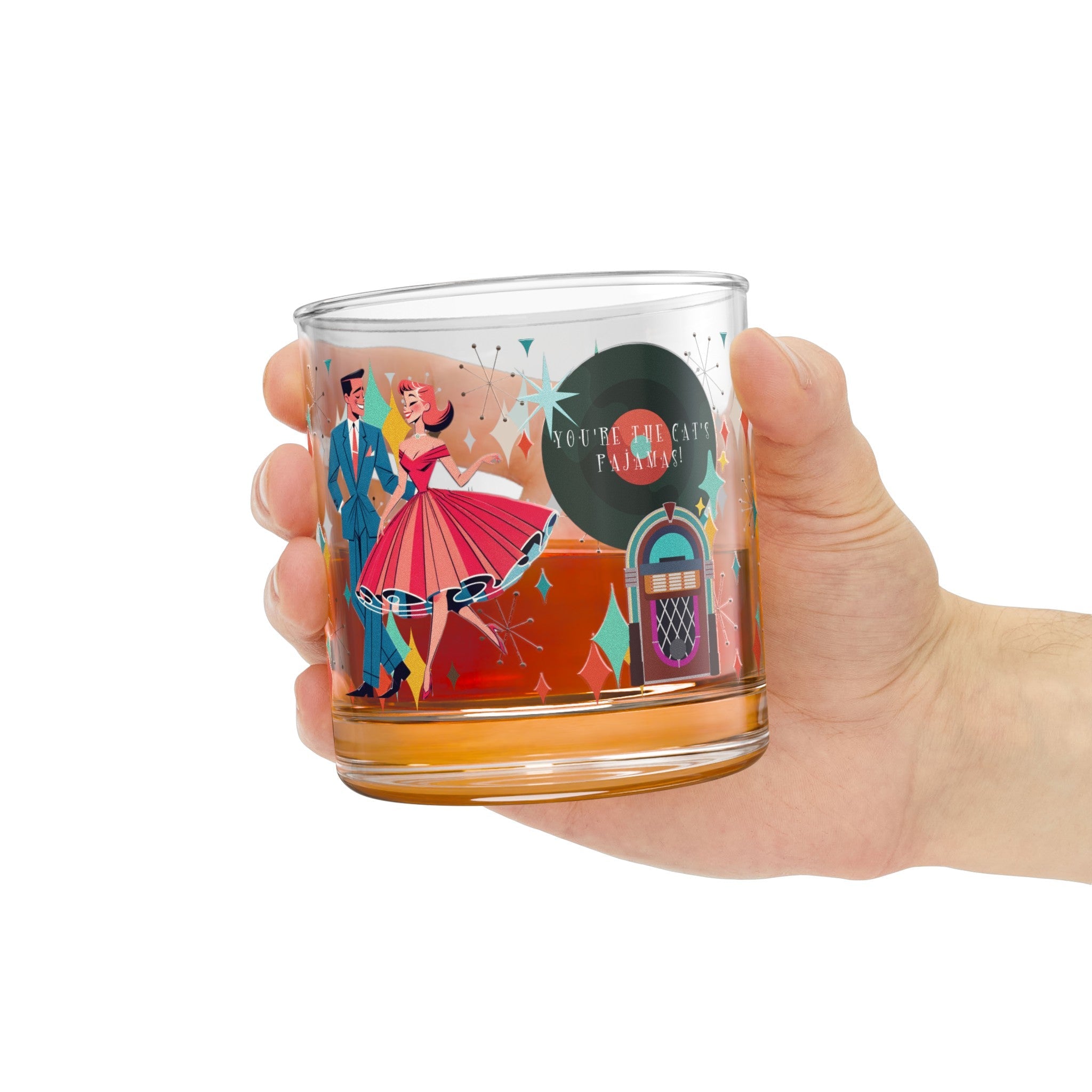 Kate McEnroe New York Retro 50s Kitschy Couple Mid Century Modern 10oz Rocks GlassCocktail Glasses48629018426669902857