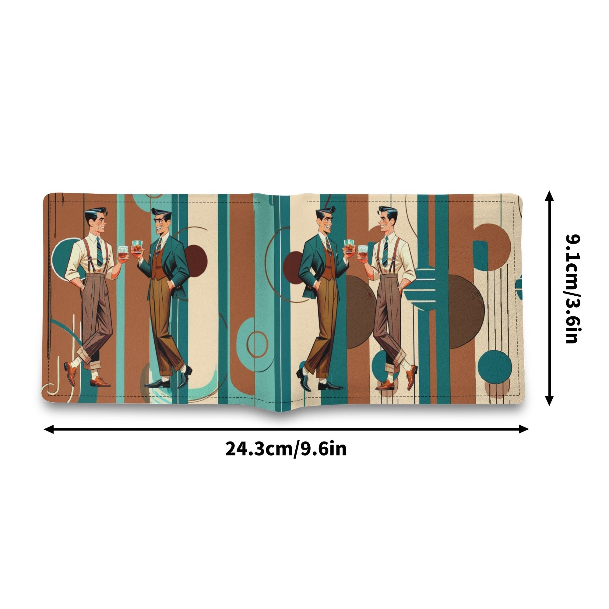 Kate McEnroe New York Retro 50s Lounge Gents Wallet, Mid Century Modern Men&