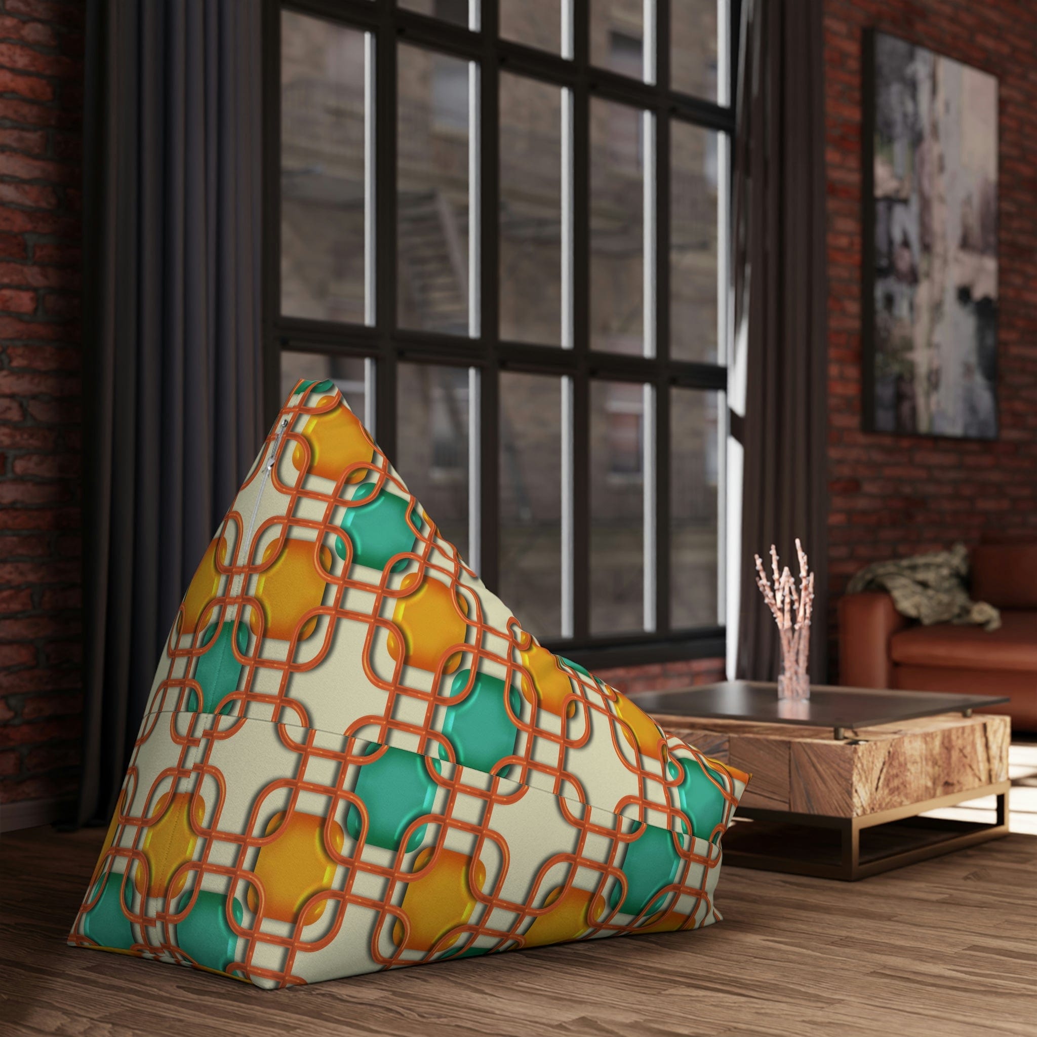 Kate McEnroe New York Retro 50s Mid Mod Geometric Bean Bag Chair CoverBean Bag Chair Covers15575803544528892171