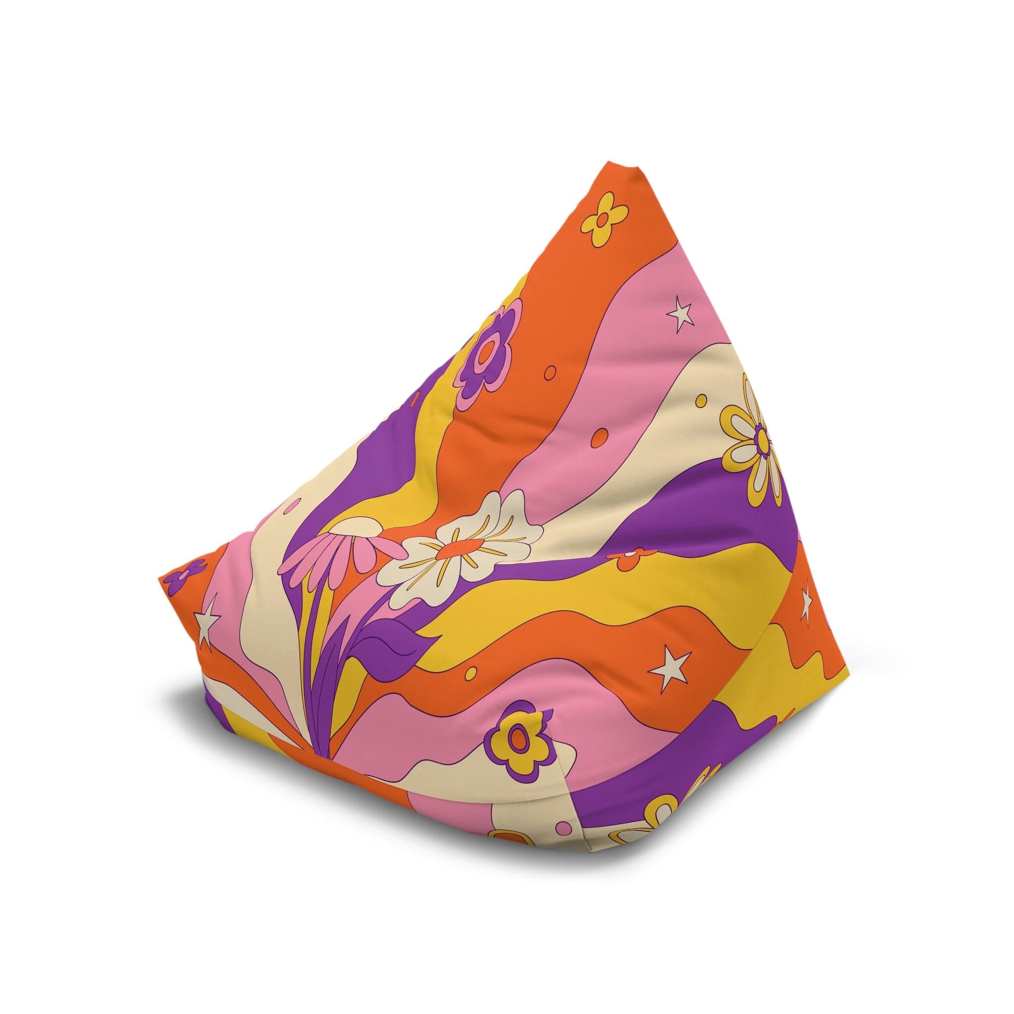 Kate McEnroe New York Retro 60s, 70s Hippie Groovy Boho Flower Power Bean Bag Chair Cover for Teens and AdultsBean Bag Chair Covers79003475126222432617