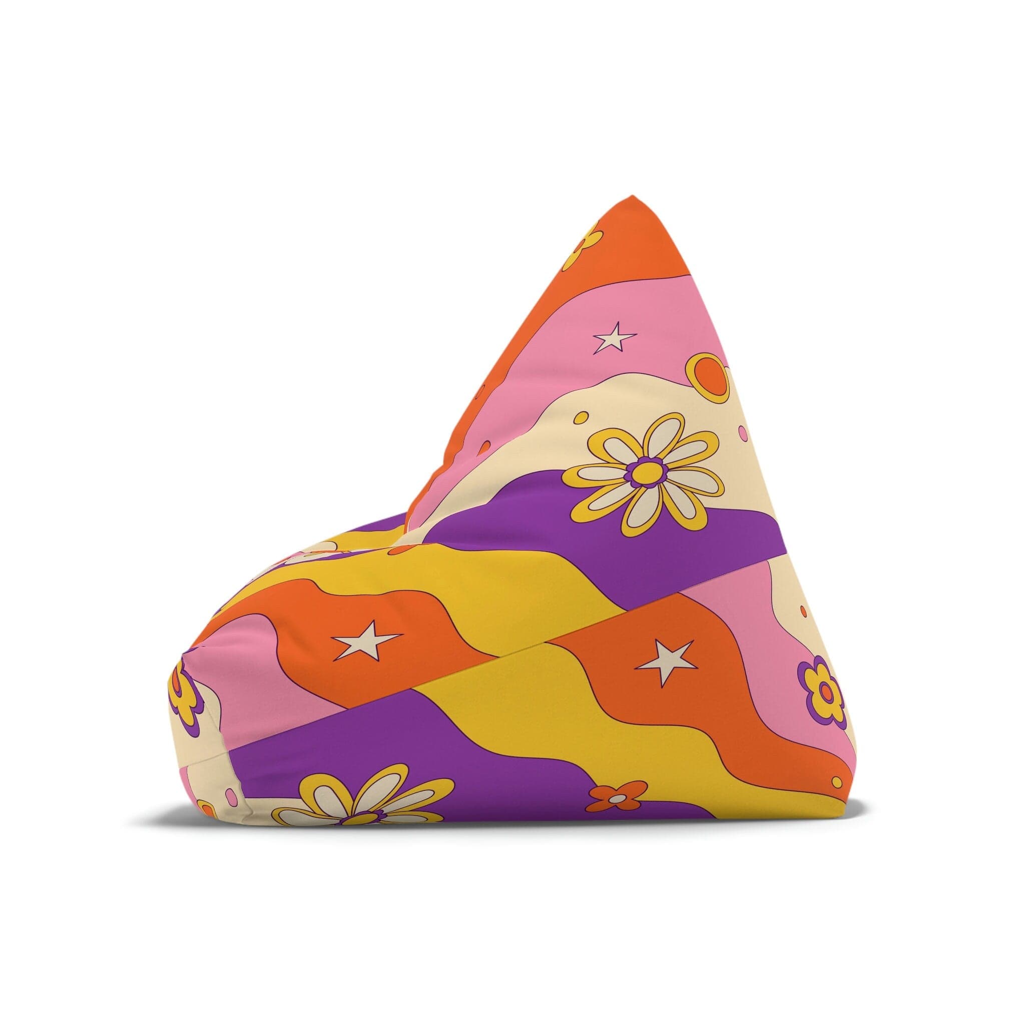 Kate McEnroe New York Retro 60s, 70s Hippie Groovy Boho Flower Power Bean Bag Chair Cover for Teens and AdultsBean Bag Chair Covers79003475126222432617