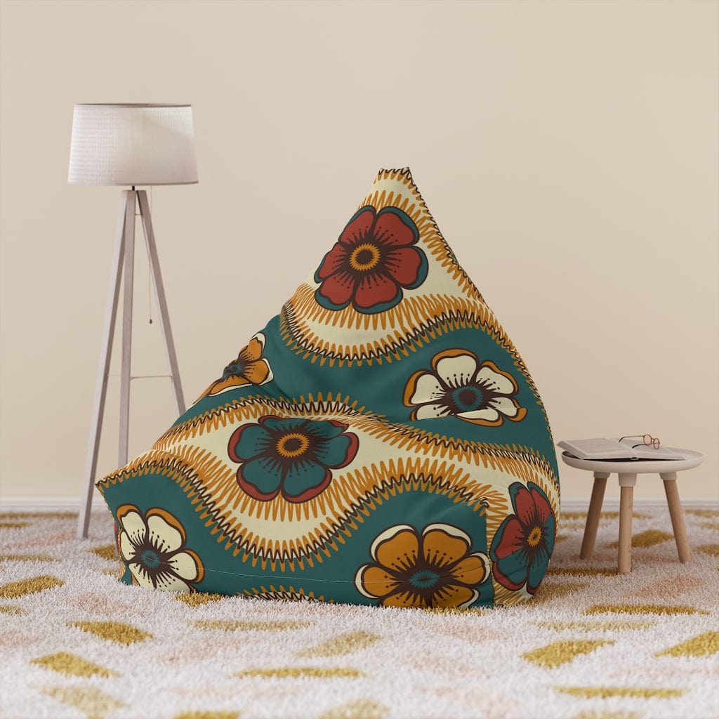 Kate McEnroe New York Retro 60s Floral Bean Bag Chair CoverBean Bag Chair Covers11418563837745926435
