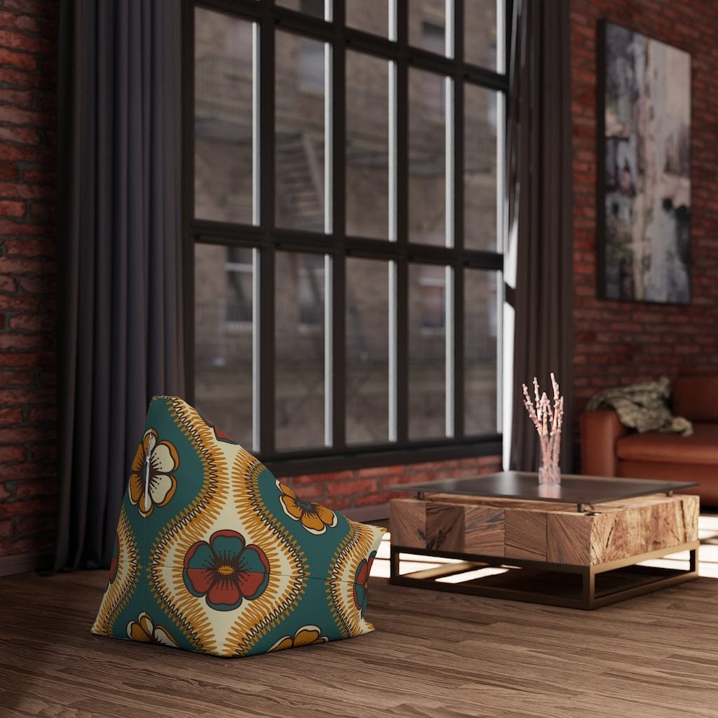 Kate McEnroe New York Retro 60s Floral Bean Bag Chair CoverBean Bag Chair Covers16932325411551088145