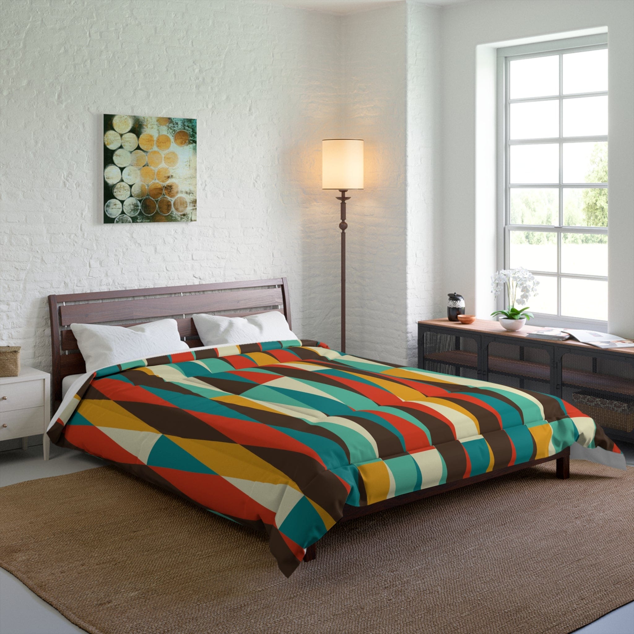 Kate McEnroe New York Retro 60s Mid Century Modern Geometric Diamonds ComforterComforters90884021029744460279