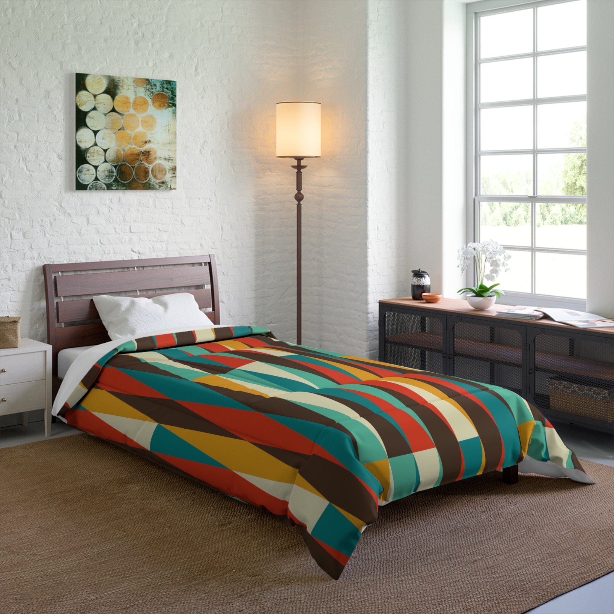 Kate McEnroe New York Retro 60s Mid Century Modern Geometric Diamonds ComforterComforters90884021029744460279