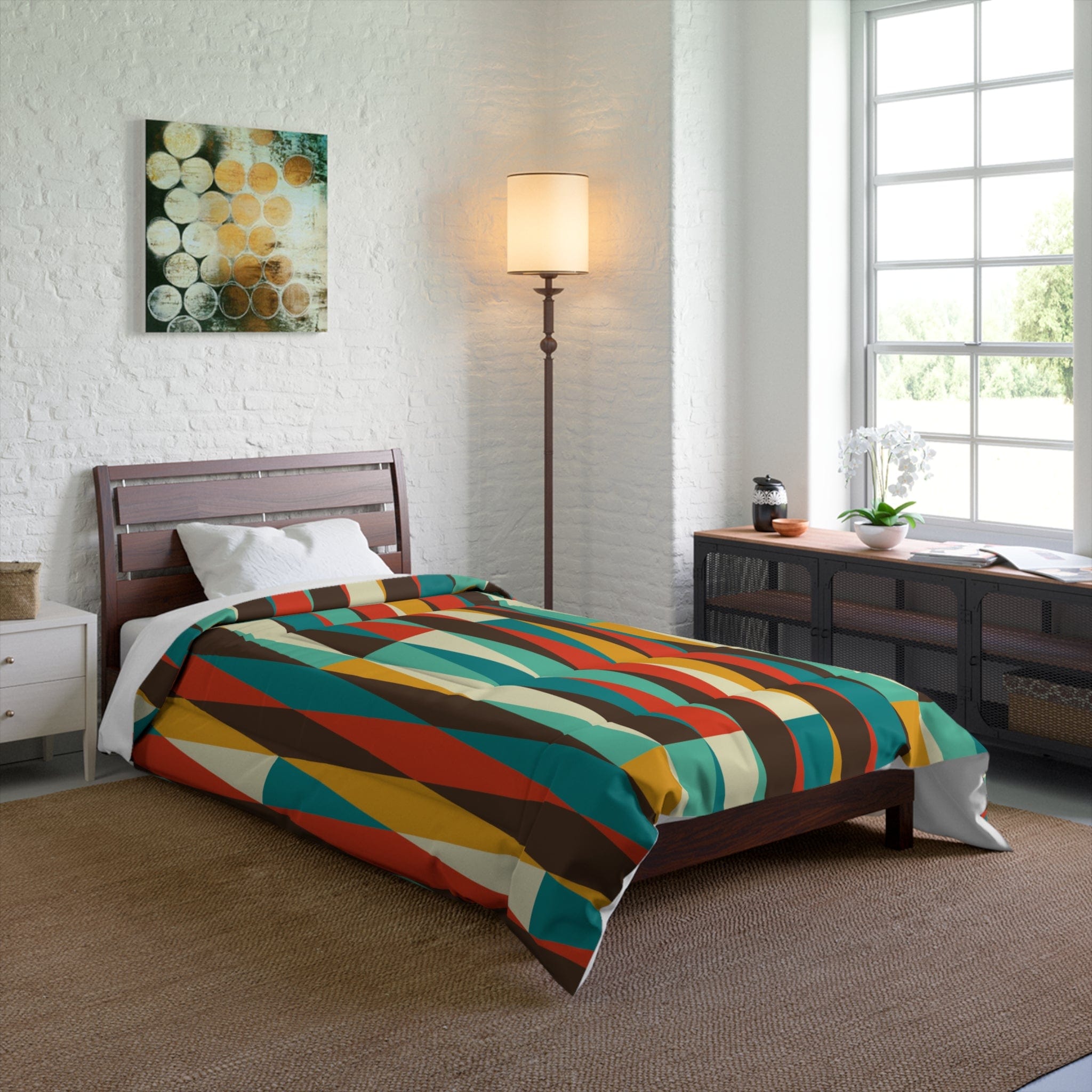 Kate McEnroe New York Retro 60s Mid Century Modern Geometric Diamonds ComforterComforters90884021029744460279